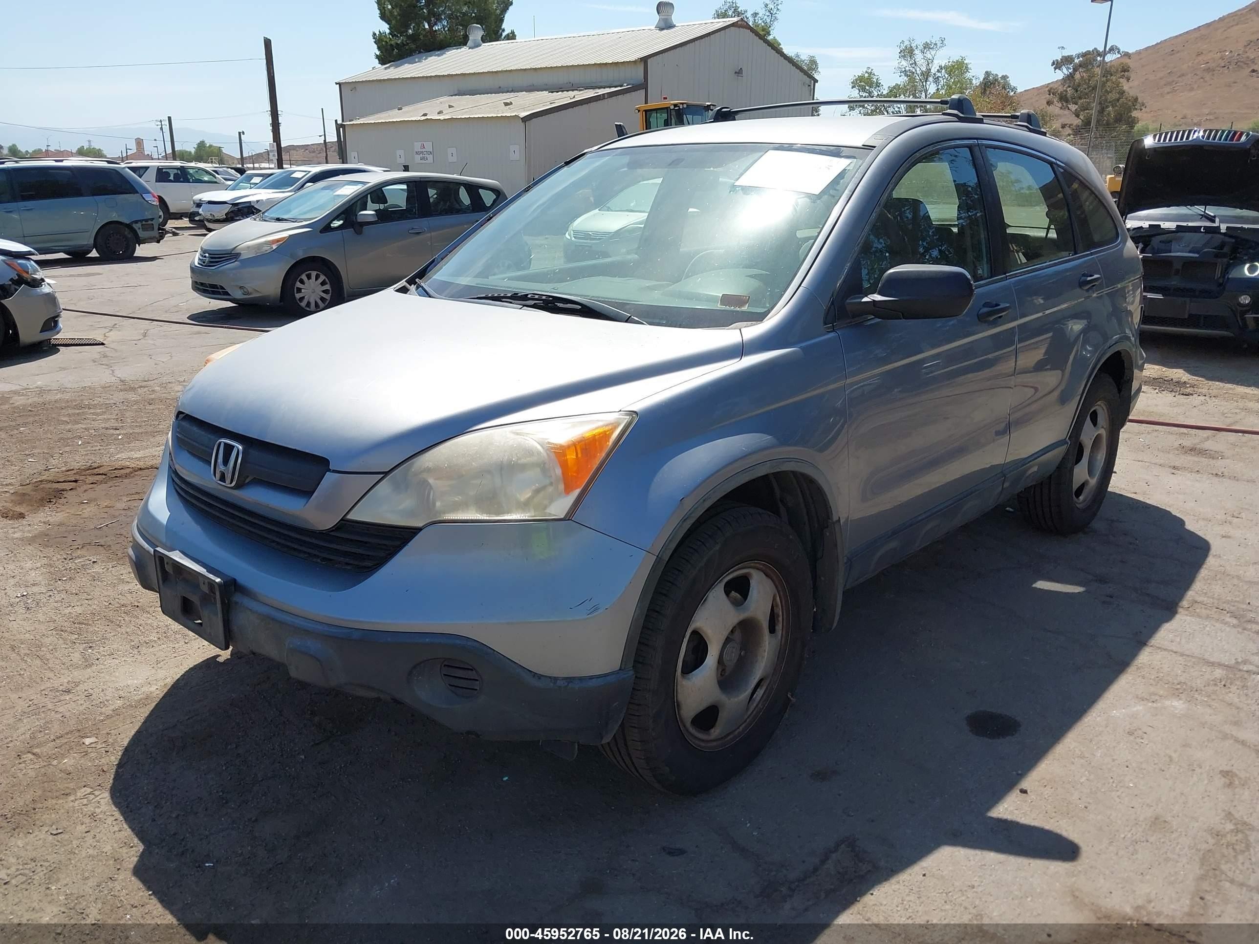 2008 Honda Cr-v Lx Blue vin: JHLRE38318C014060