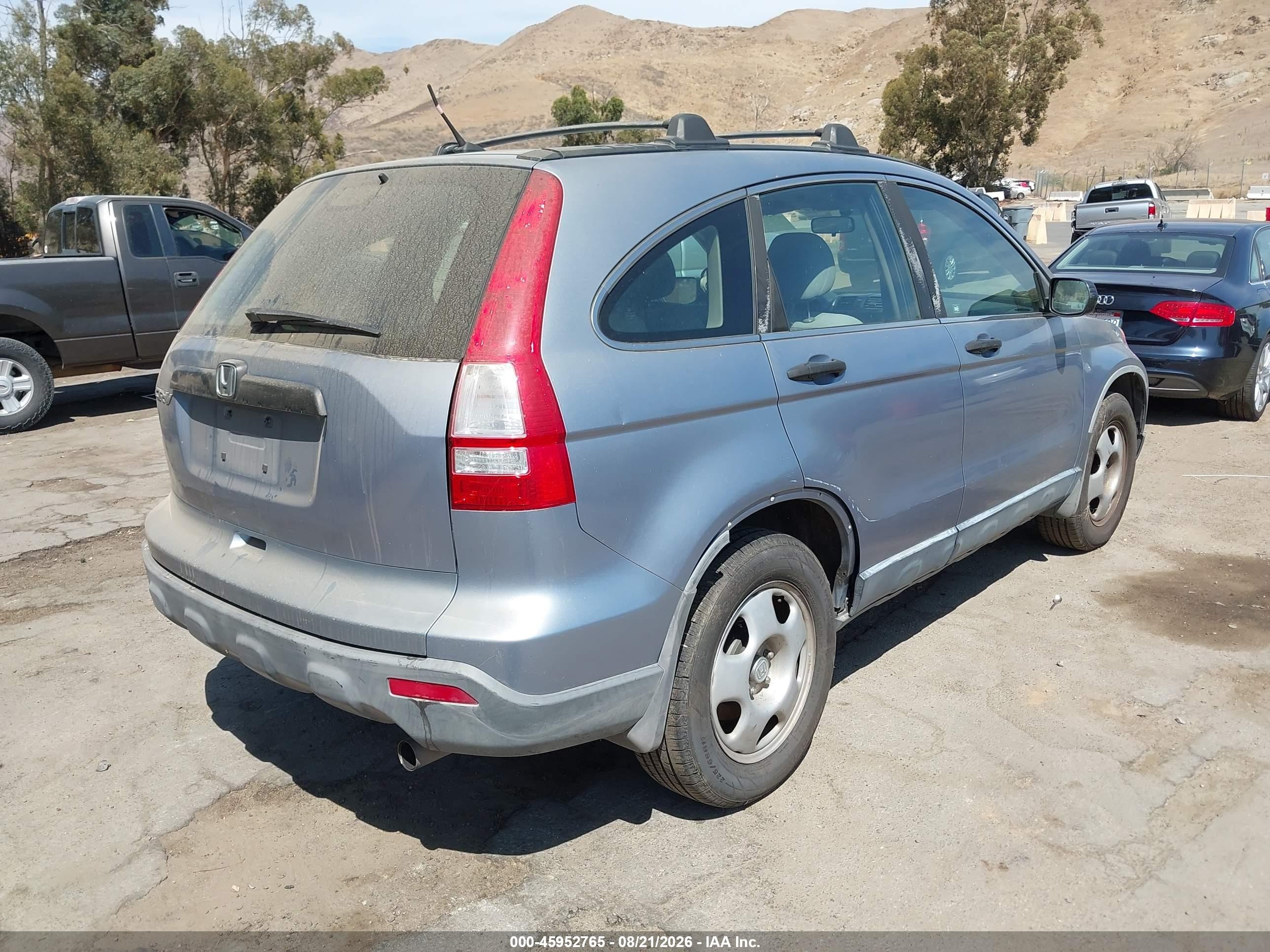 2008 Honda Cr-v Lx Blue vin: JHLRE38318C014060
