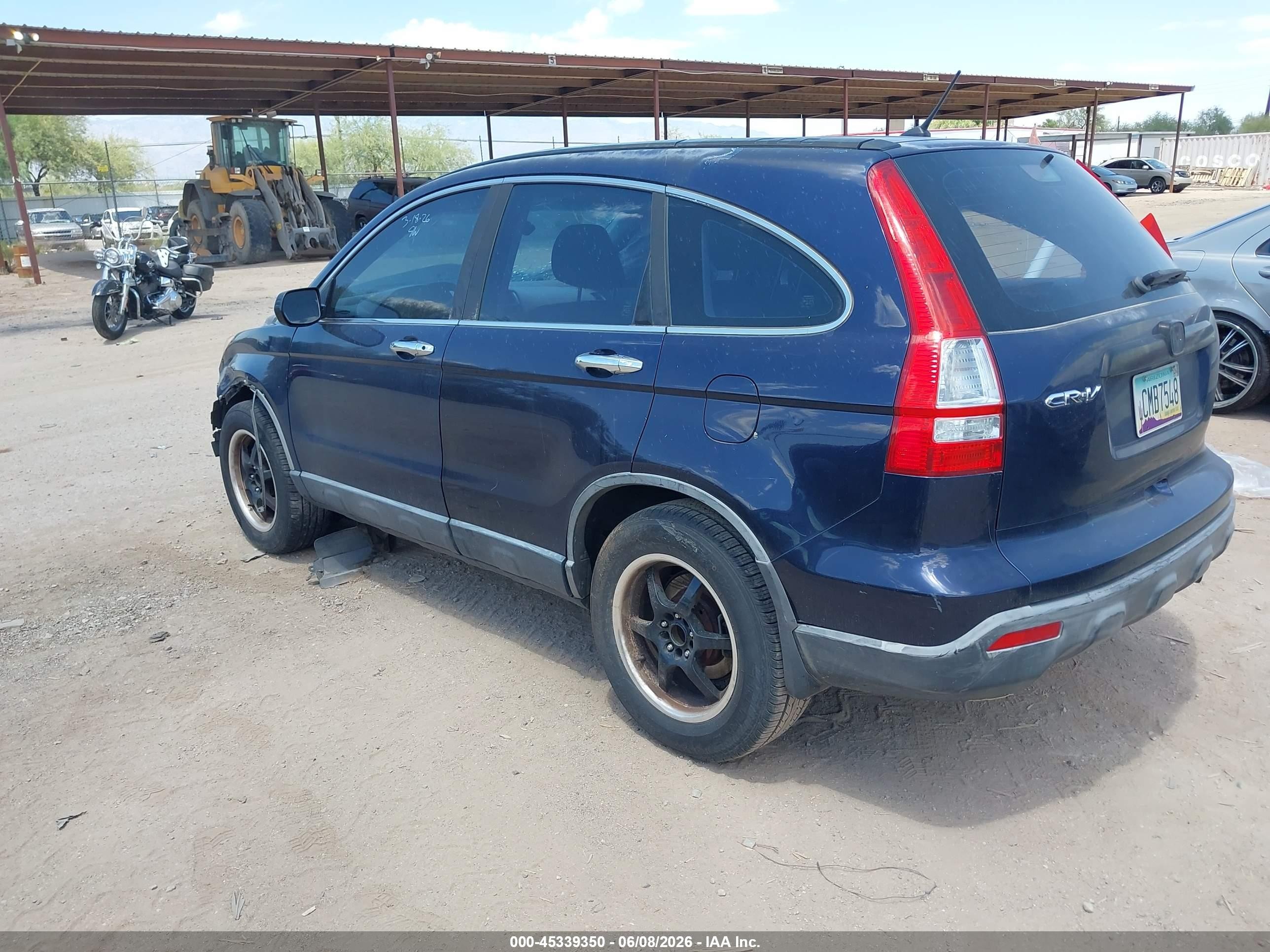 2007 Honda Cr-v Lx Dark Blue vin: JHLRE38327C058180