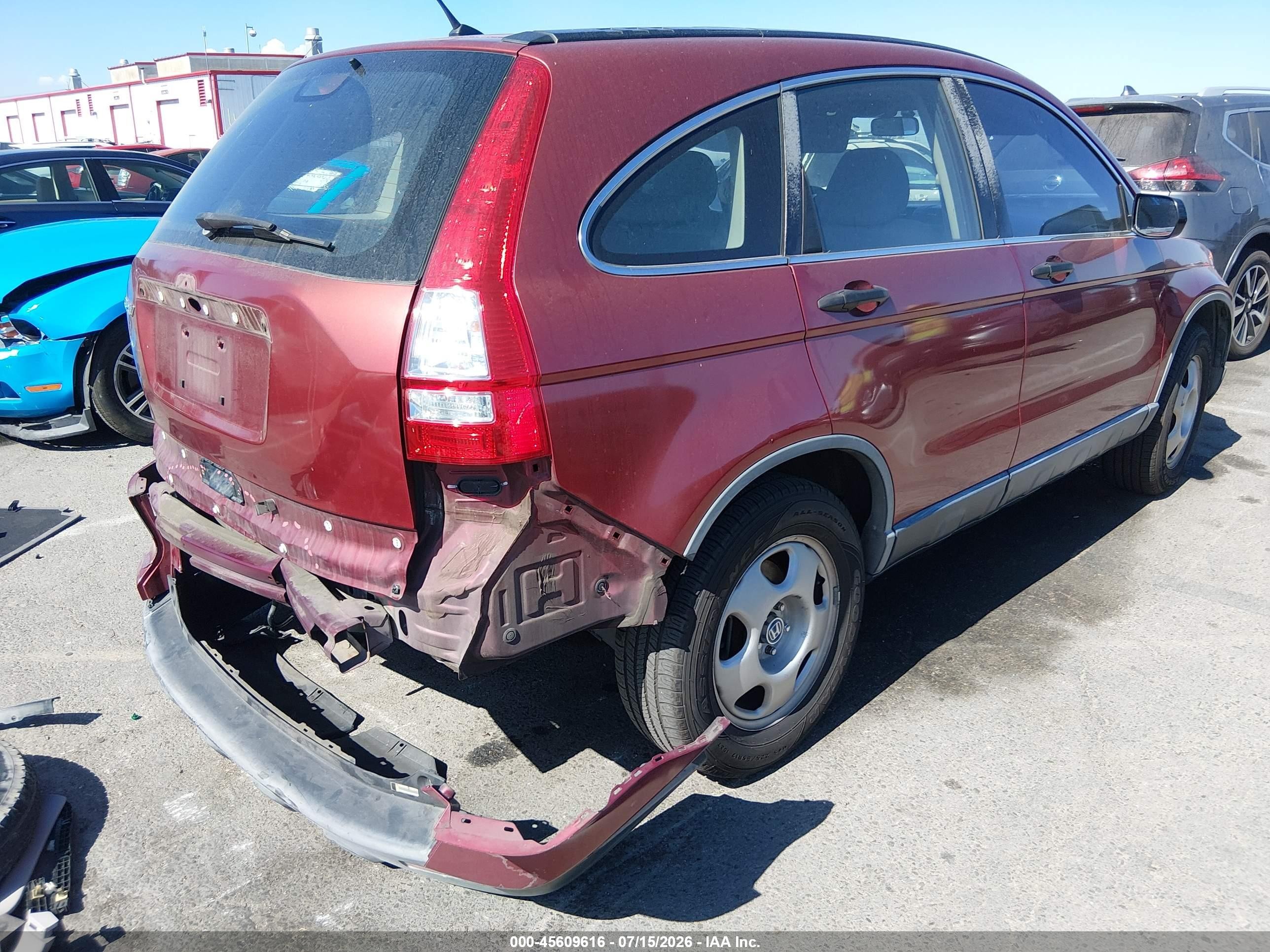 2007 Honda Cr-v Lx Темно-бордовый vin: JHLRE38327C077585