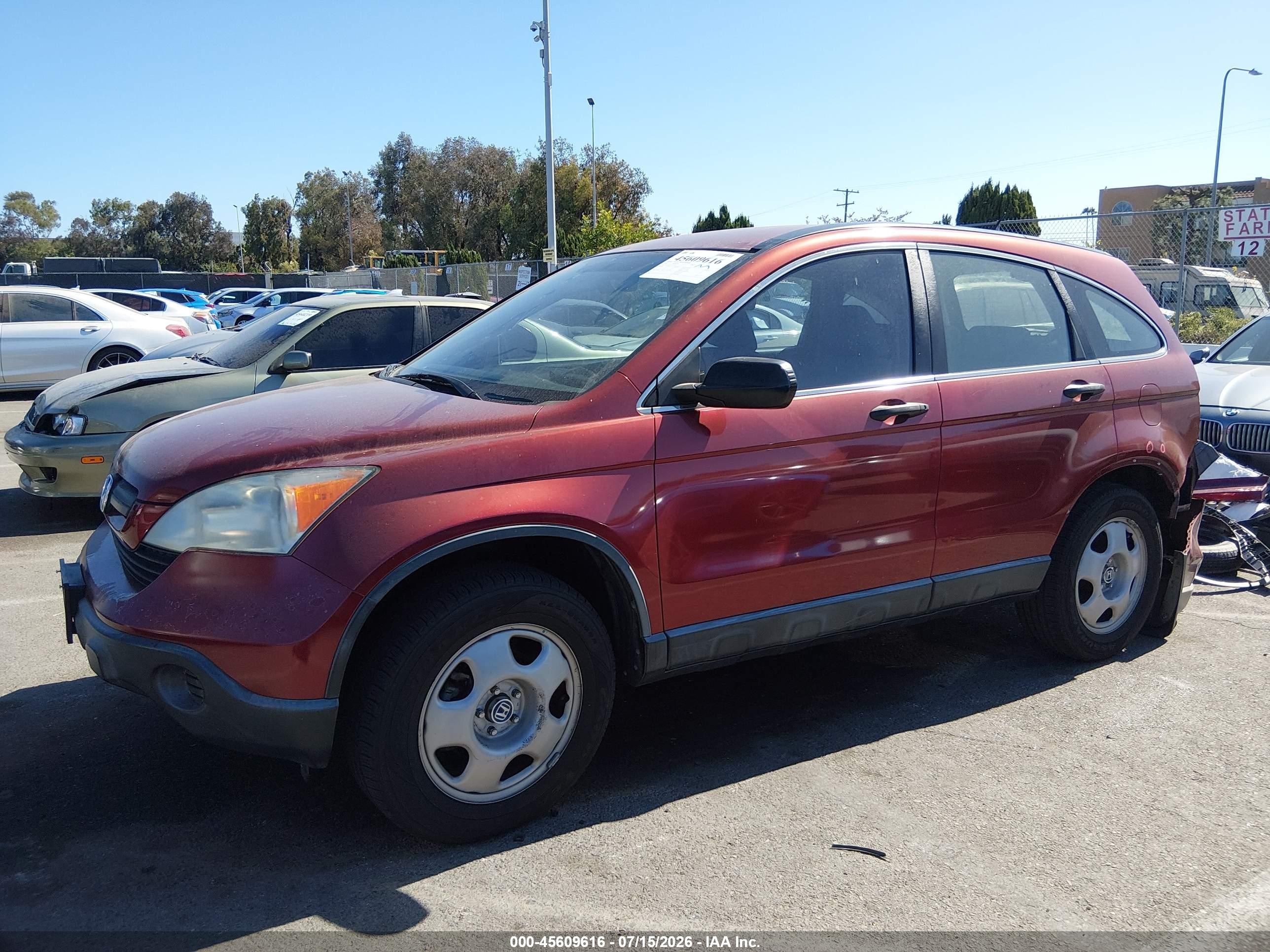 2007 Honda Cr-v Lx Темно-бордовый vin: JHLRE38327C077585