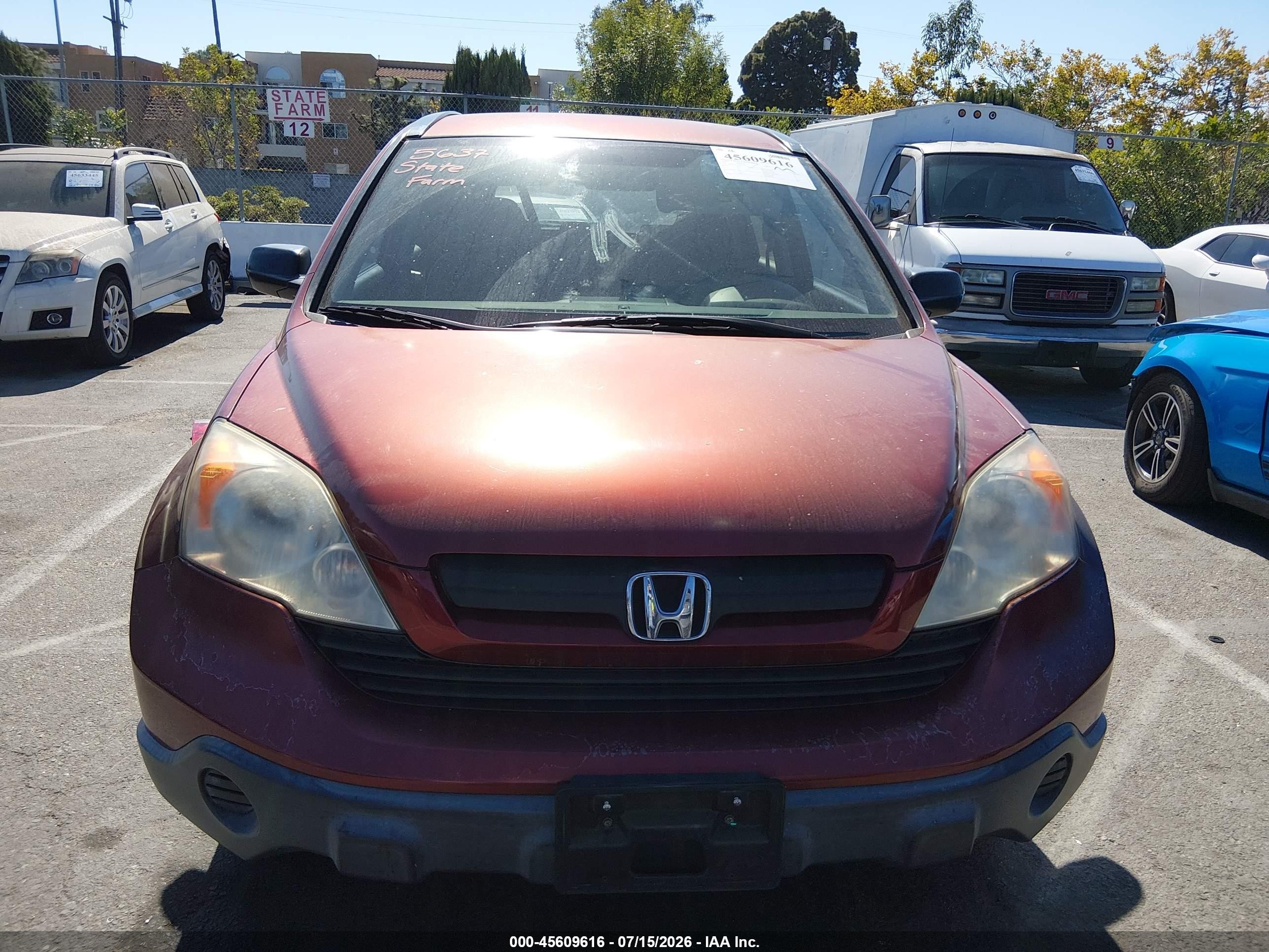 2007 Honda Cr-v Lx Темно-бордовый vin: JHLRE38327C077585