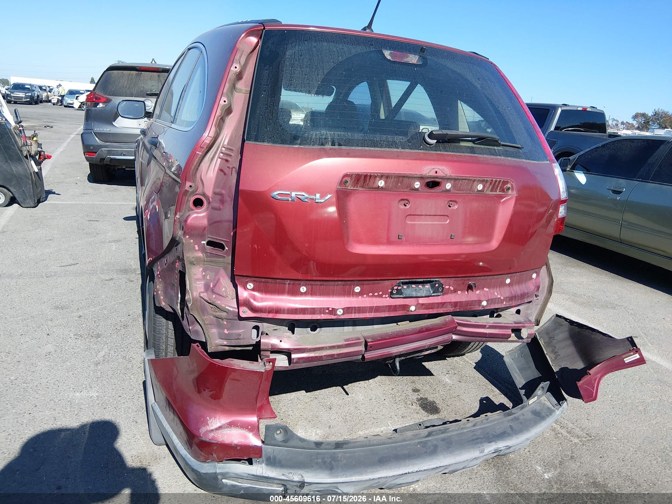 2007 Honda Cr-v Lx Темно-бордовый vin: JHLRE38327C077585