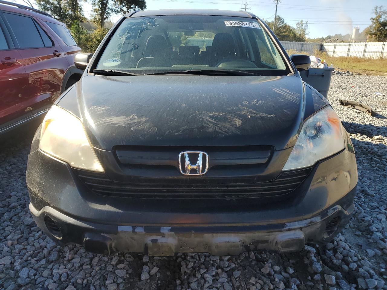 2007 Honda Cr-v Lx Black vin: JHLRE38327C080728