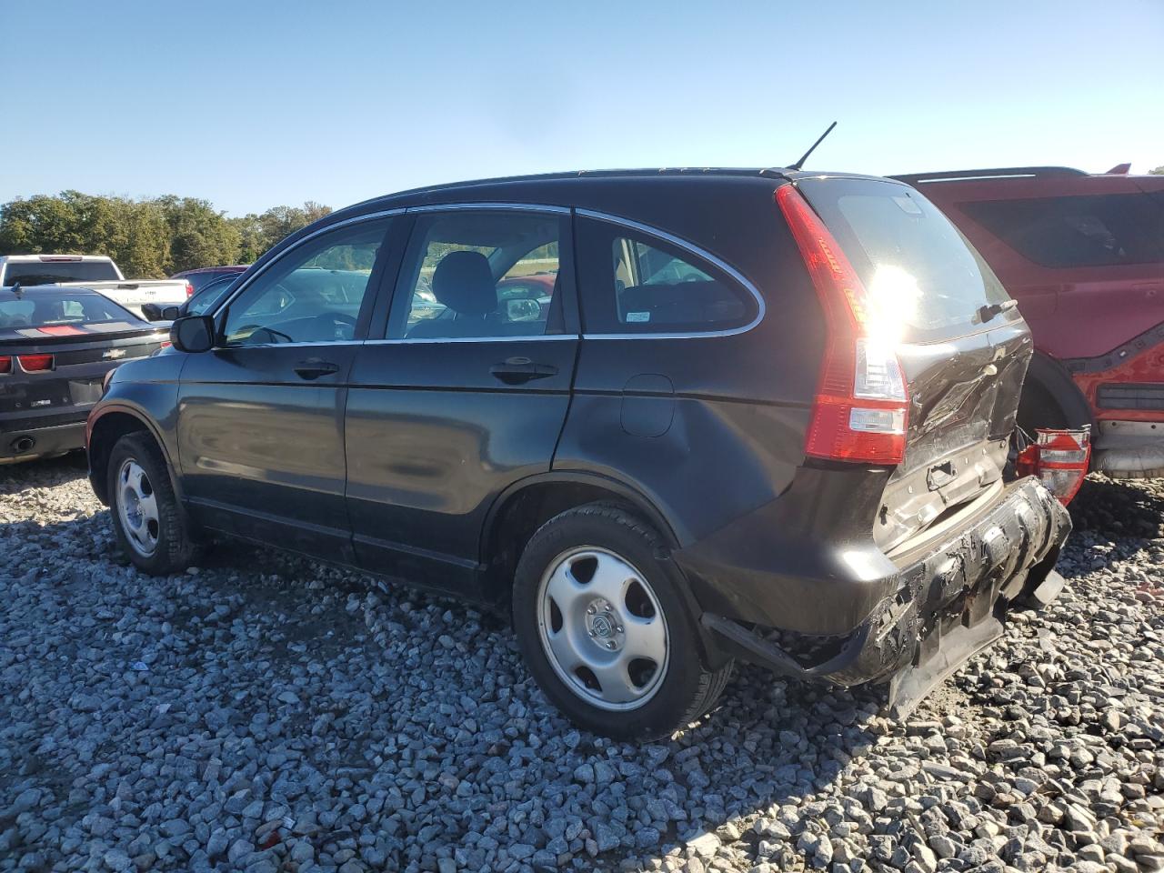 2007 Honda Cr-v Lx Black vin: JHLRE38327C080728