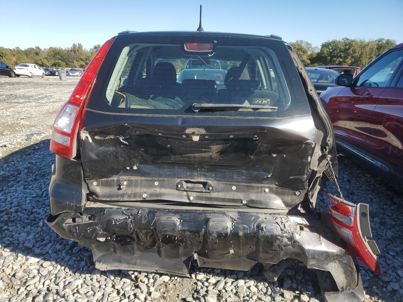 2007 Honda Cr-v Lx Black vin: JHLRE38327C080728
