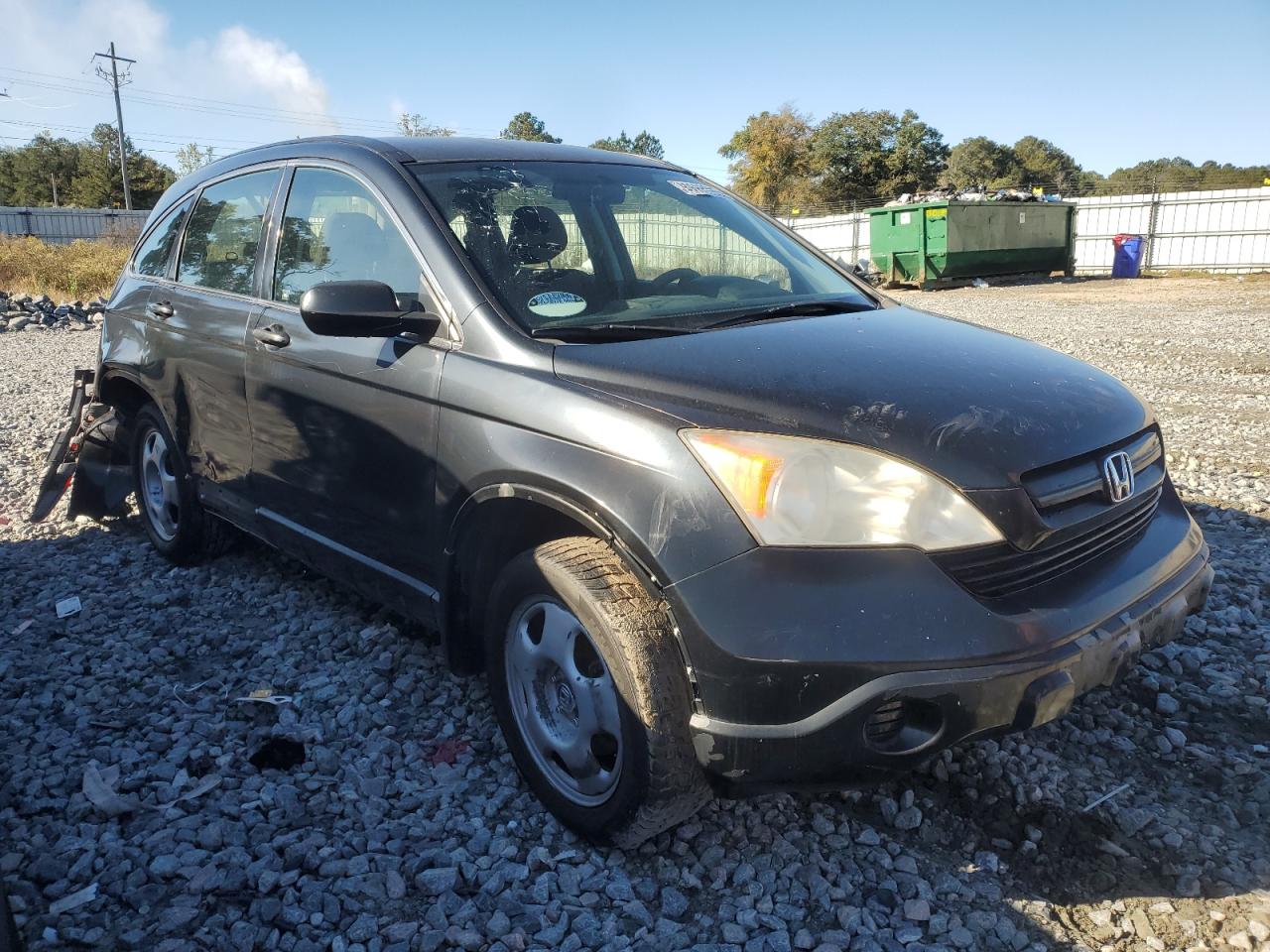 2007 Honda Cr-v Lx Black vin: JHLRE38327C080728
