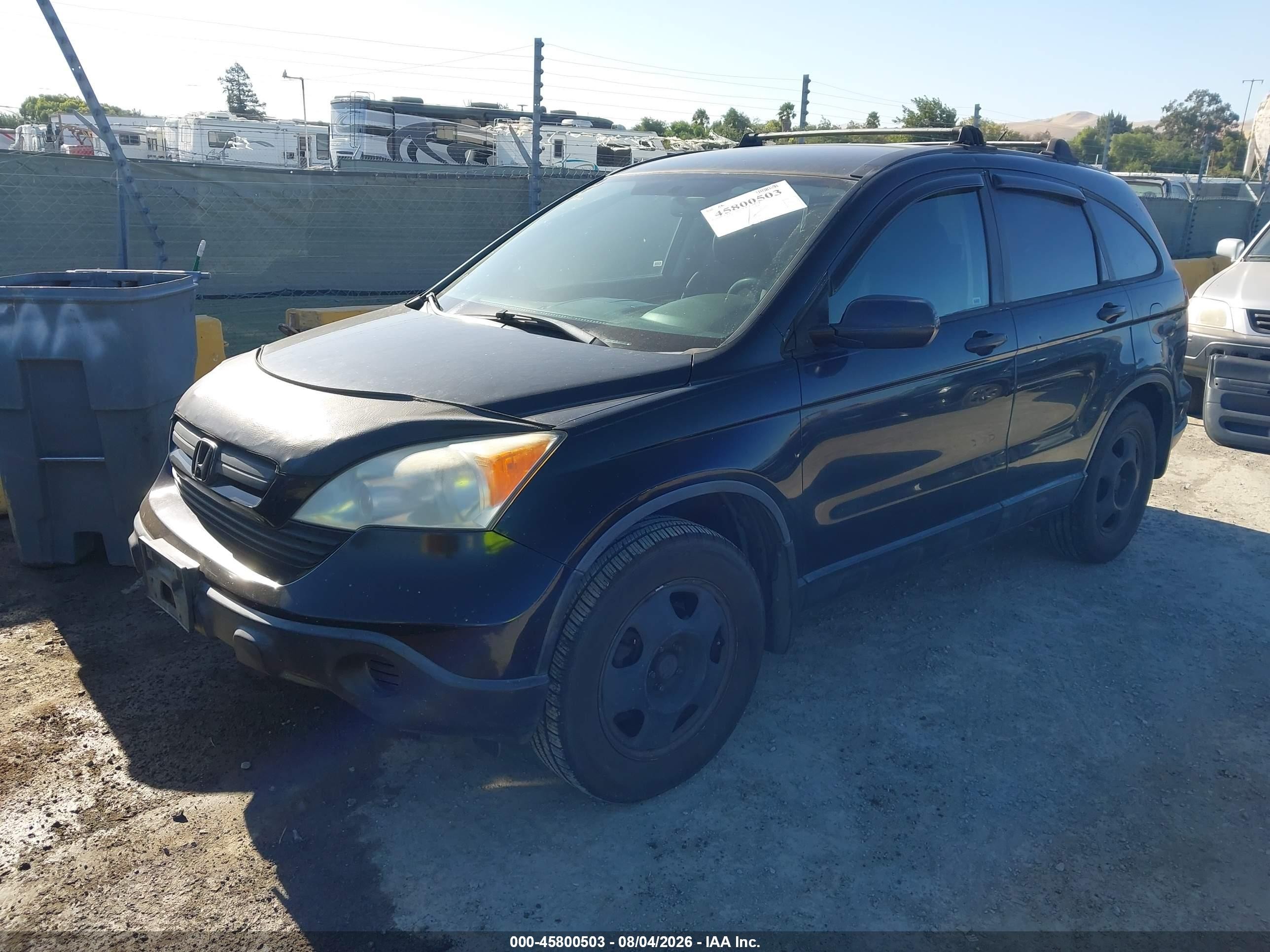 2009 Honda Cr-v Lx Black vin: JHLRE38329C013694