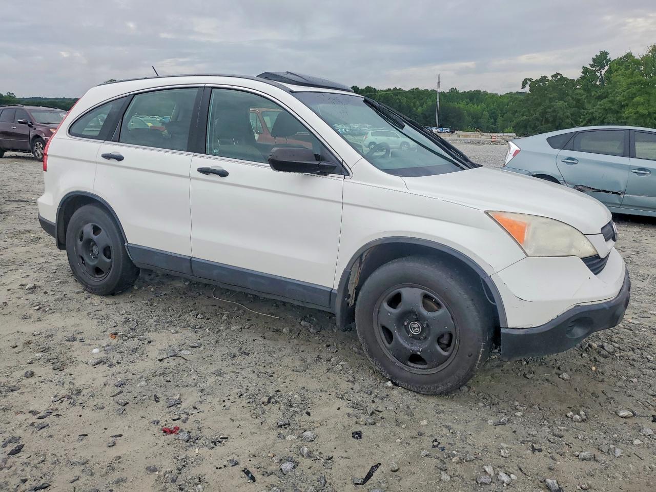 2007 Honda Cr-v Lx White vin: JHLRE38337C036222