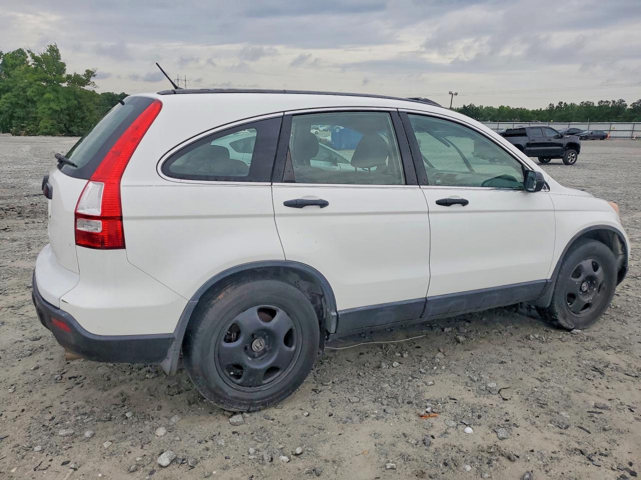 2007 Honda Cr-v Lx White vin: JHLRE38337C036222