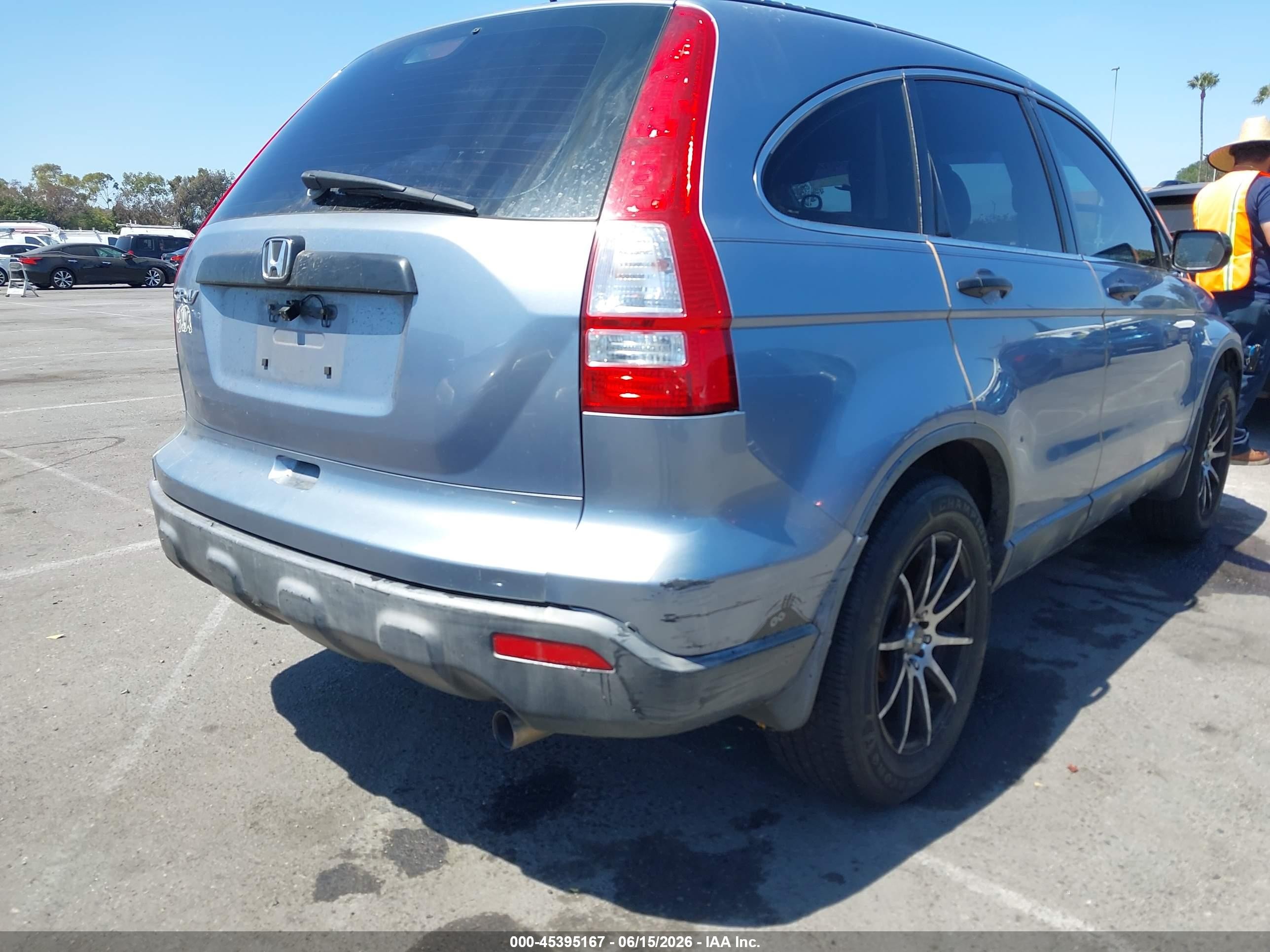 2007 Honda Cr-v Lx Blue vin: JHLRE38337C037385