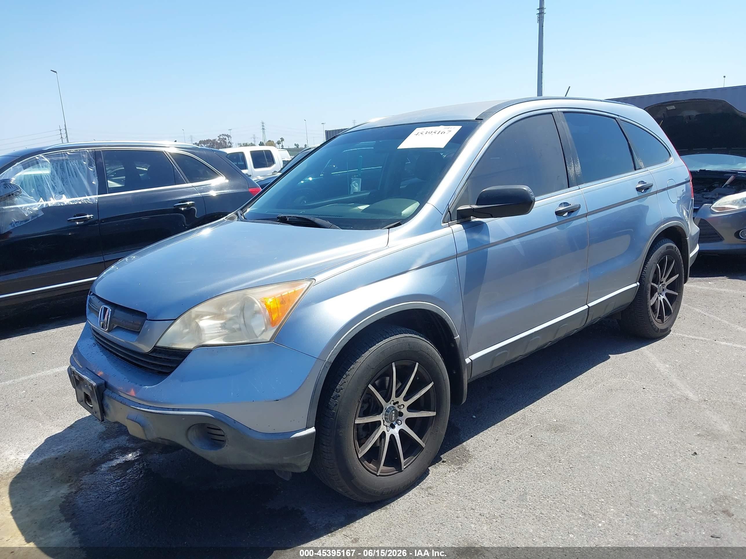 2007 Honda Cr-v Lx Blue vin: JHLRE38337C037385