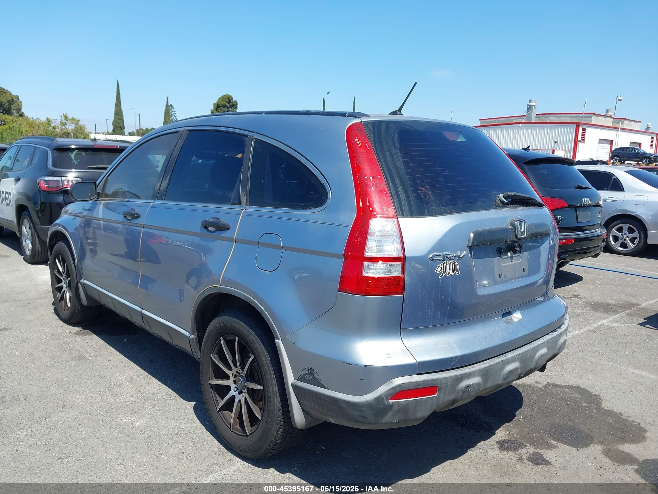 2007 Honda Cr-v Lx Blue vin: JHLRE38337C037385