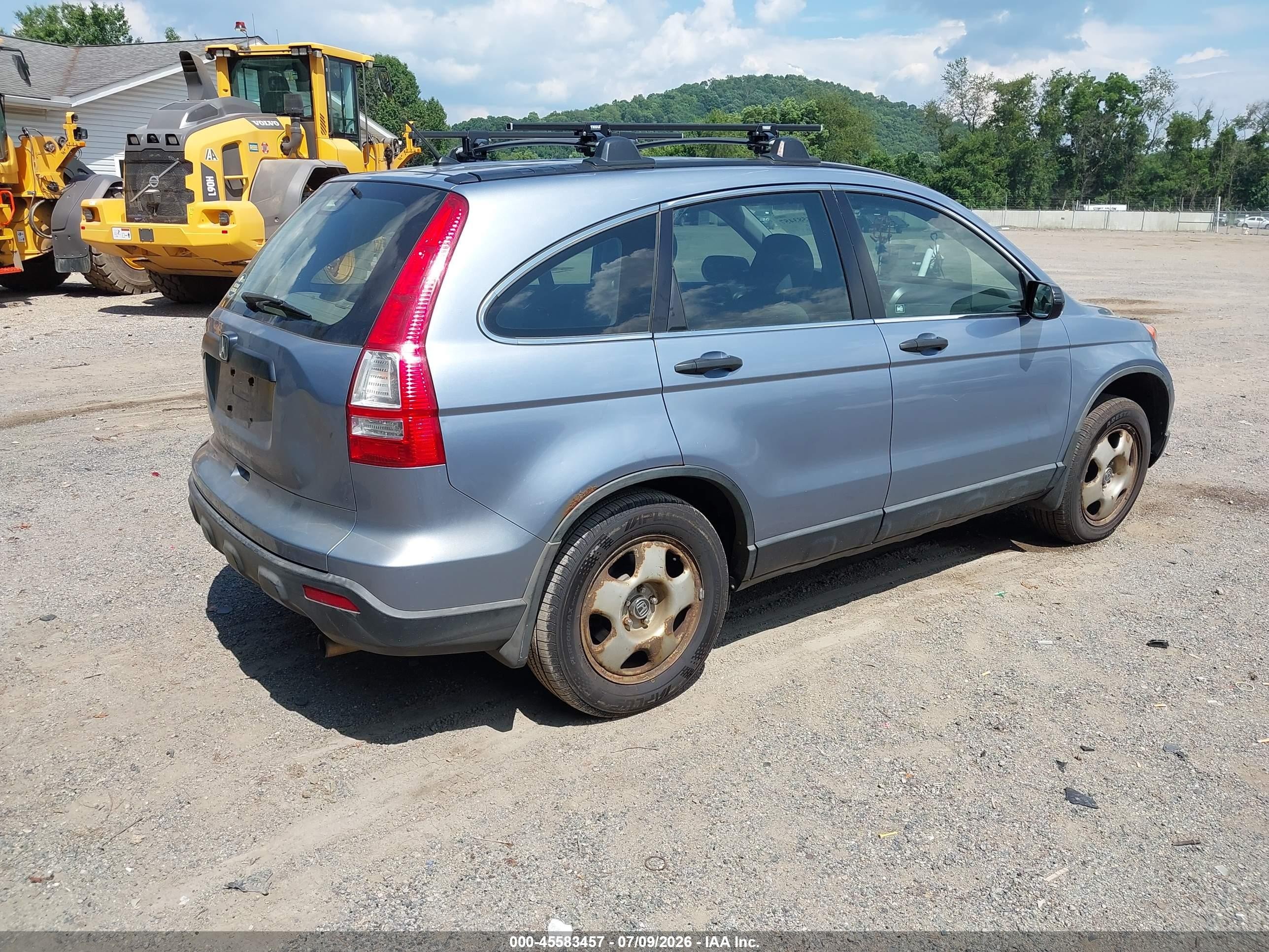 2007 Honda Cr-v Lx Blue vin: JHLRE38337C061721