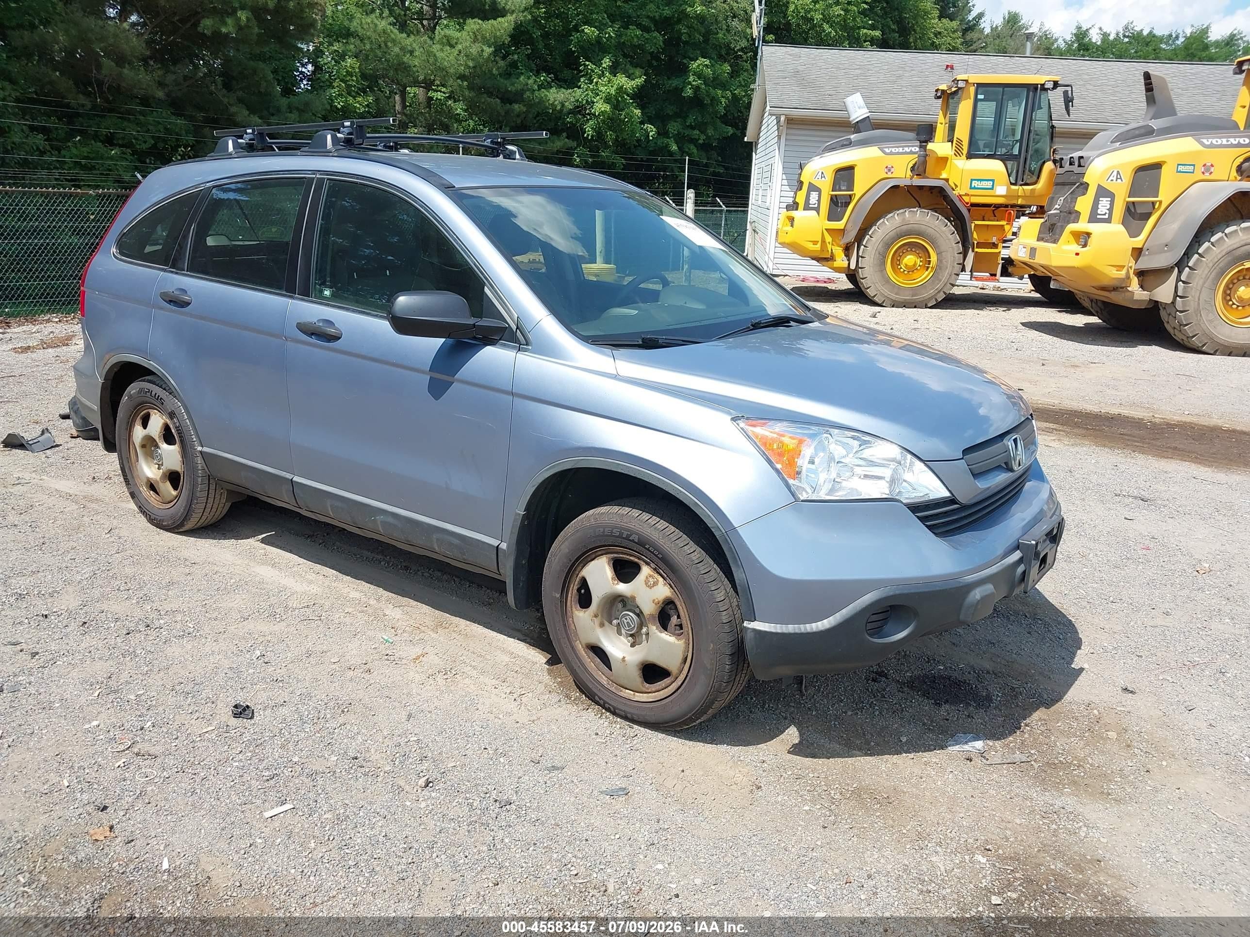 2007 Honda Cr-v Lx Blue vin: JHLRE38337C061721