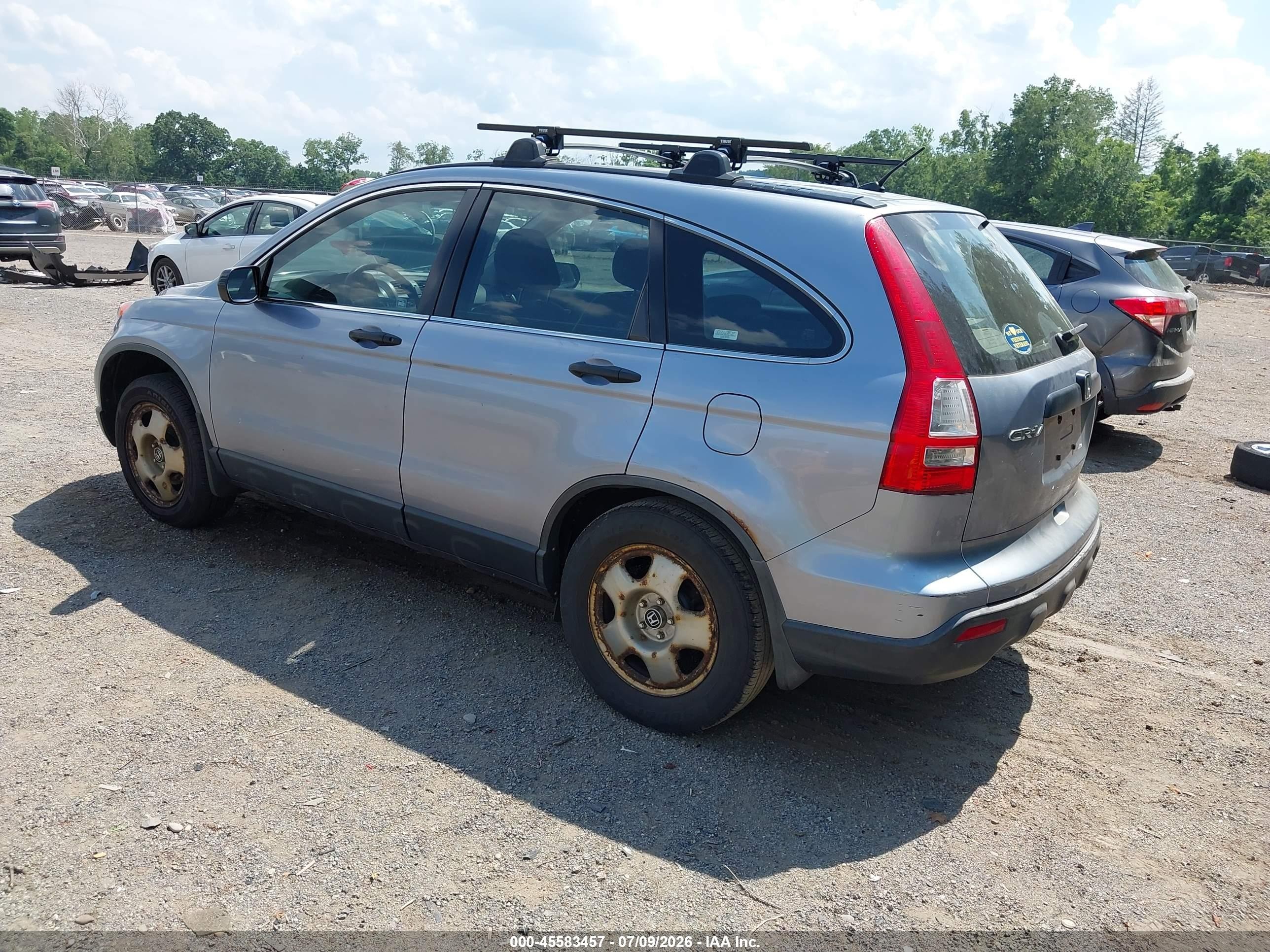 2007 Honda Cr-v Lx Blue vin: JHLRE38337C061721
