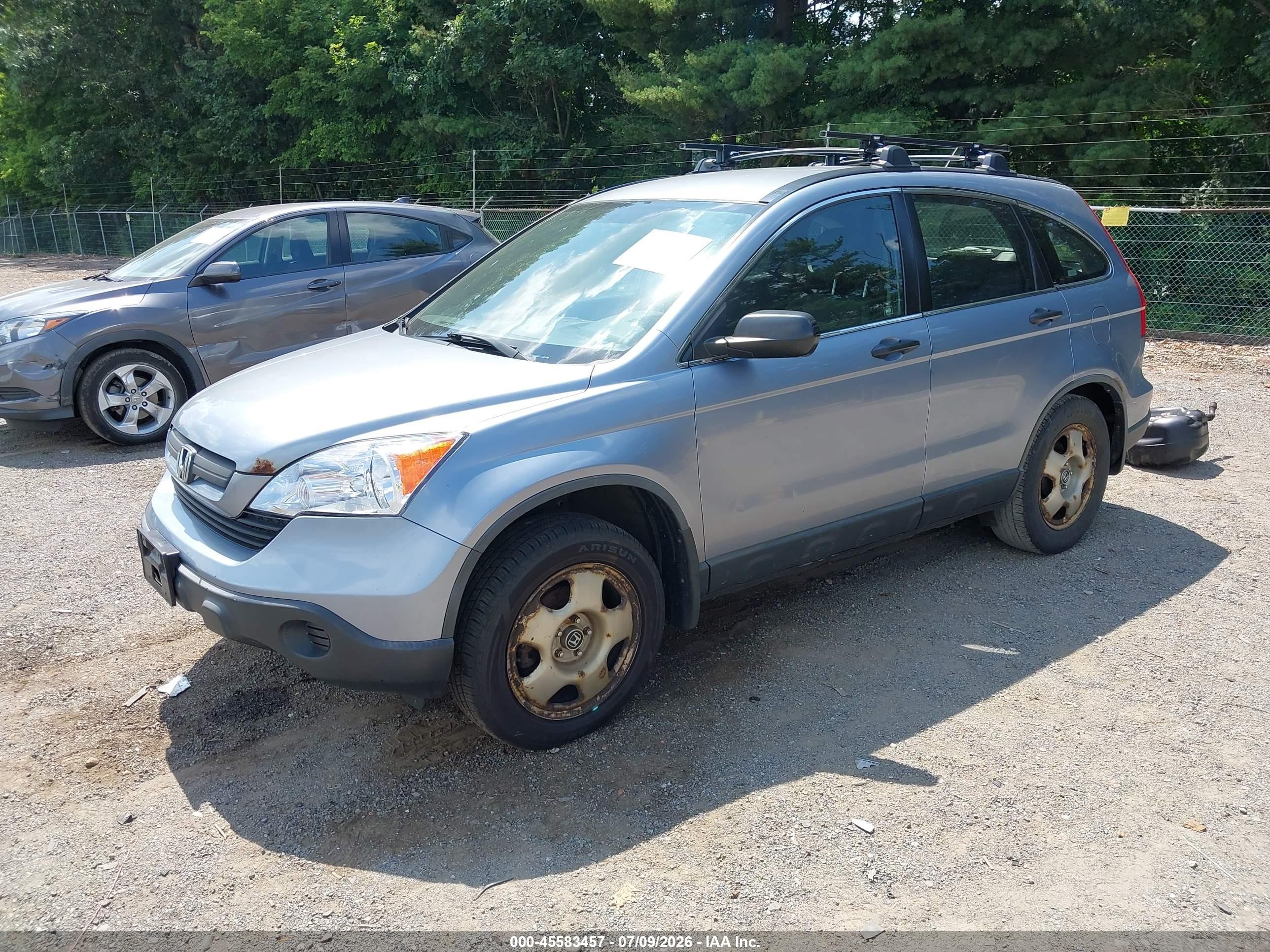 2007 Honda Cr-v Lx Blue vin: JHLRE38337C061721