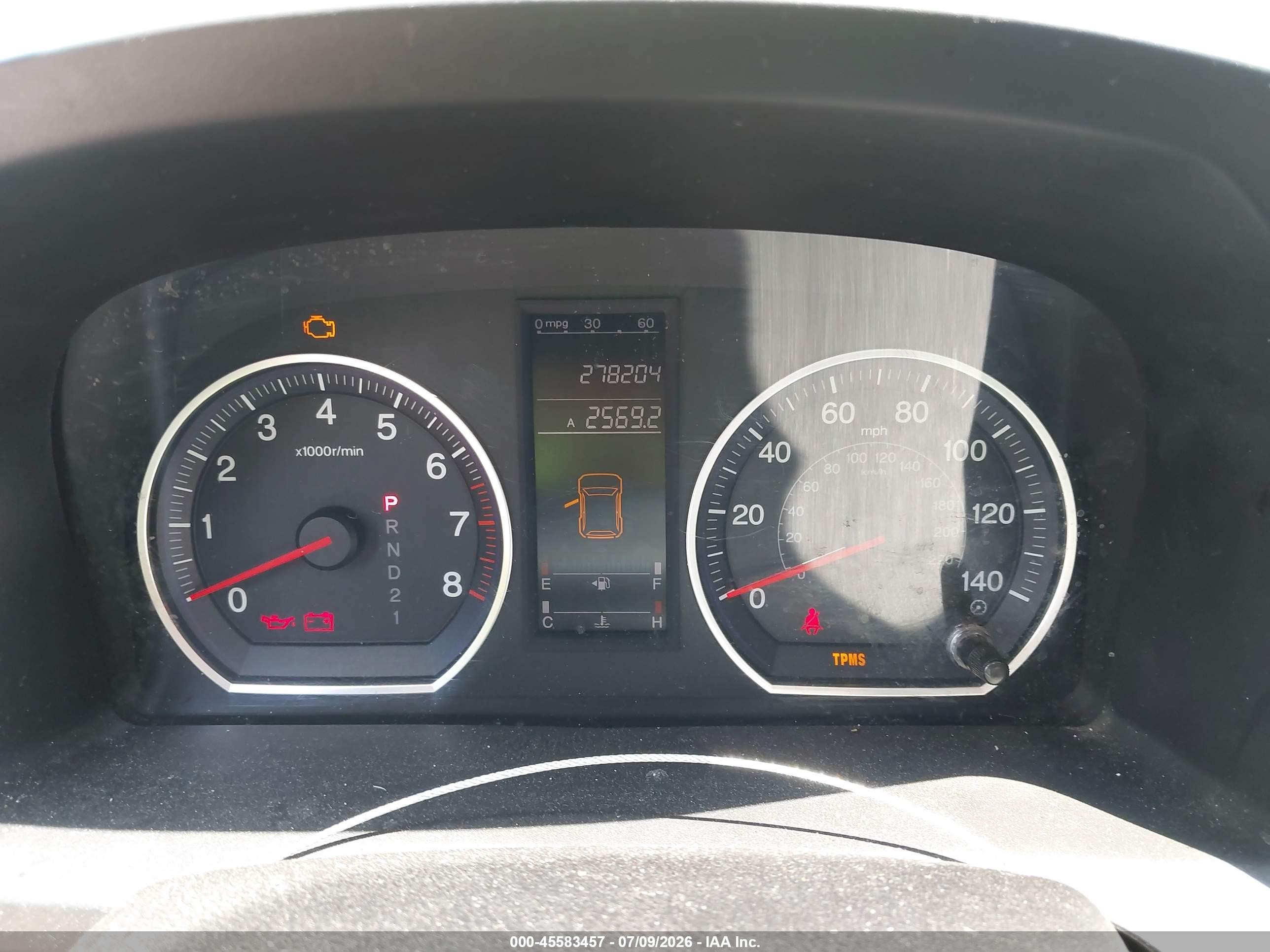 2007 Honda Cr-v Lx Blue vin: JHLRE38337C061721