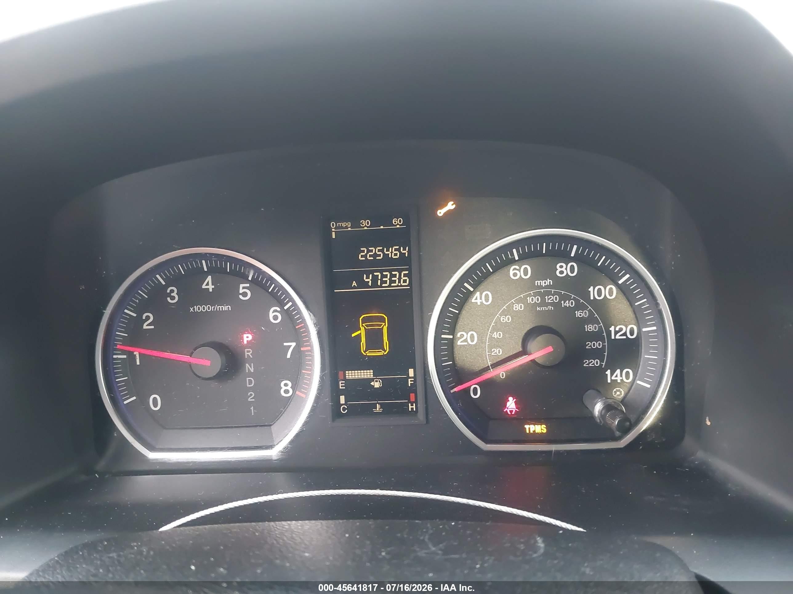 2007 Honda Cr-v Lx Black vin: JHLRE38337C069222