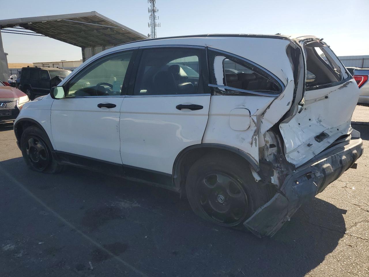 2007 Honda Cr-v Lx White vin: JHLRE38337C075246