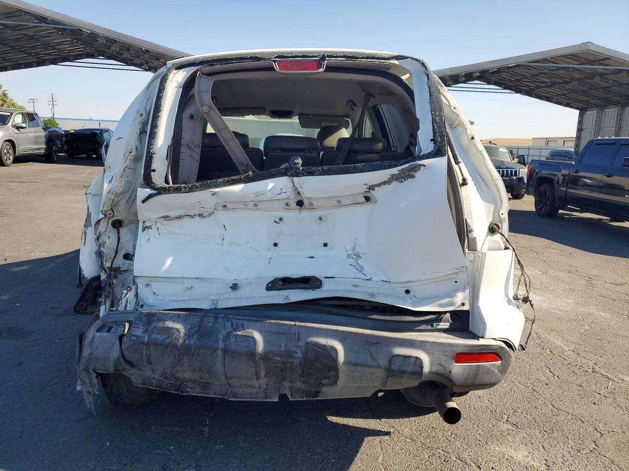 2007 Honda Cr-v Lx White vin: JHLRE38337C075246