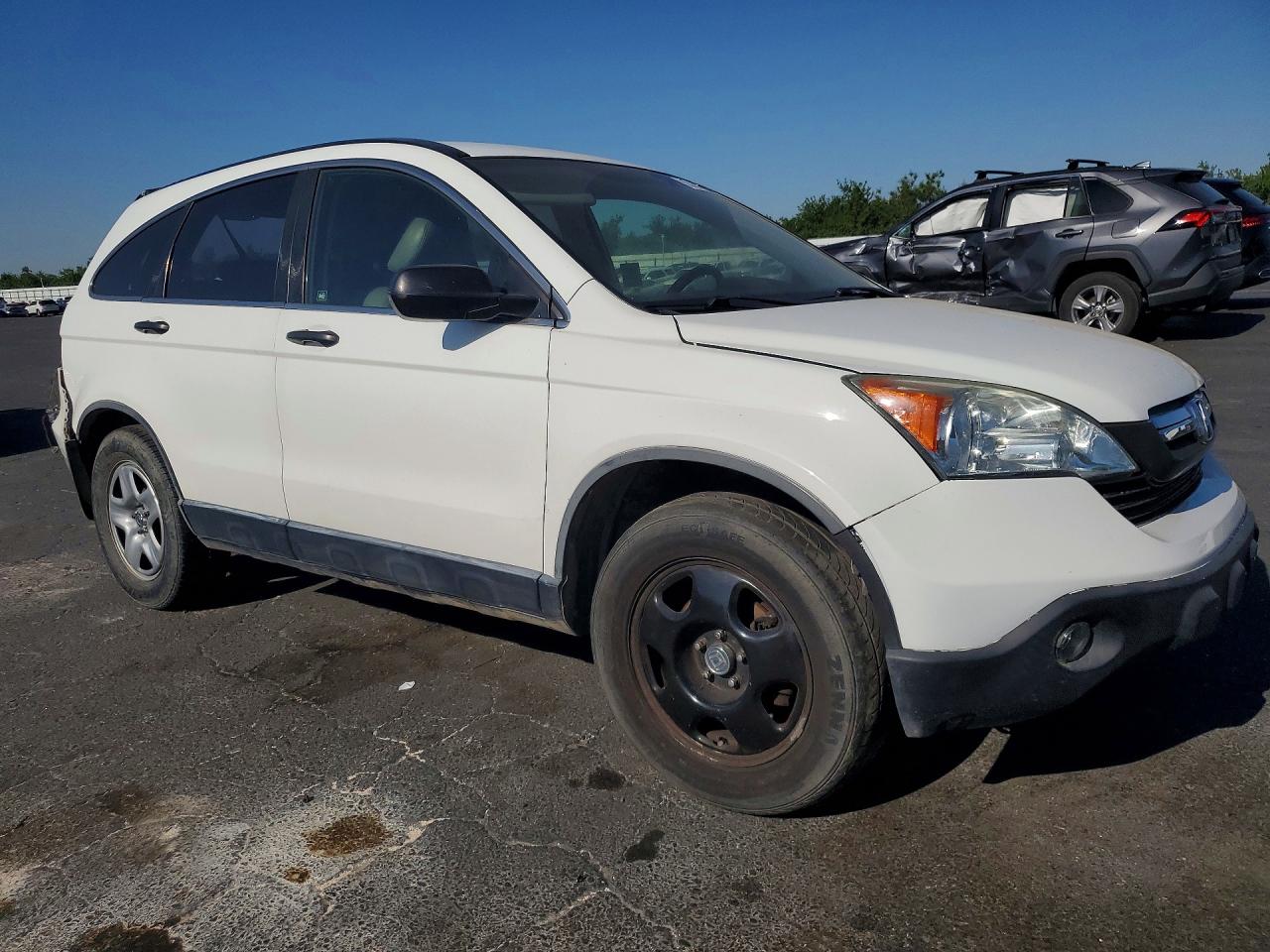 2007 Honda Cr-v Lx White vin: JHLRE38337C075246