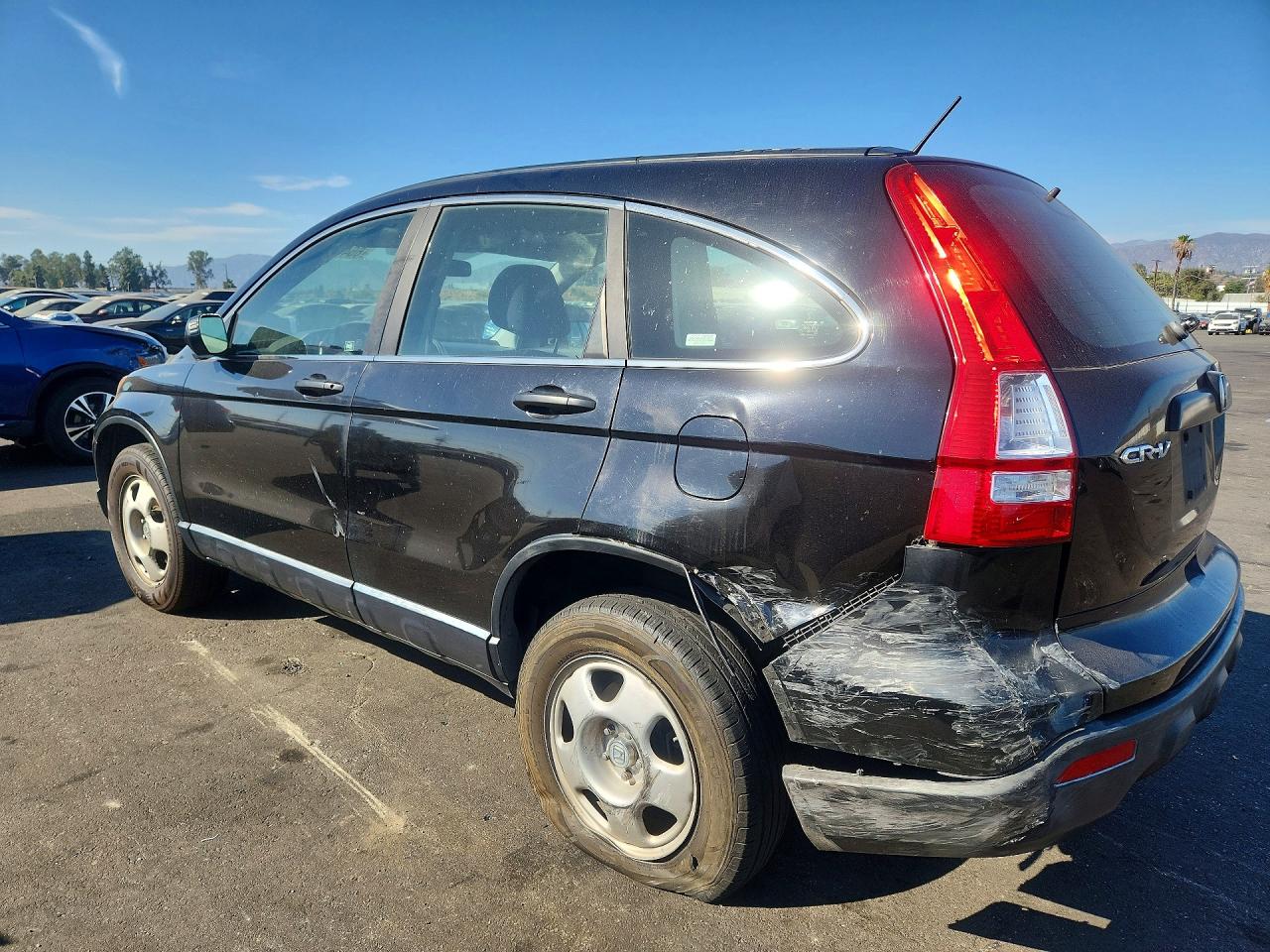 2007 Honda Cr-v Lx Black vin: JHLRE38337C080740
