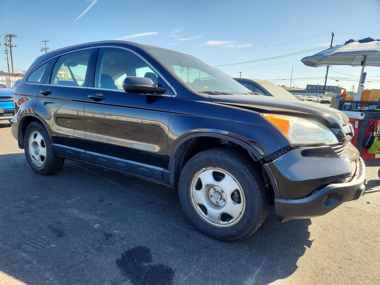 2007 Honda Cr-v Lx Black vin: JHLRE38337C080740