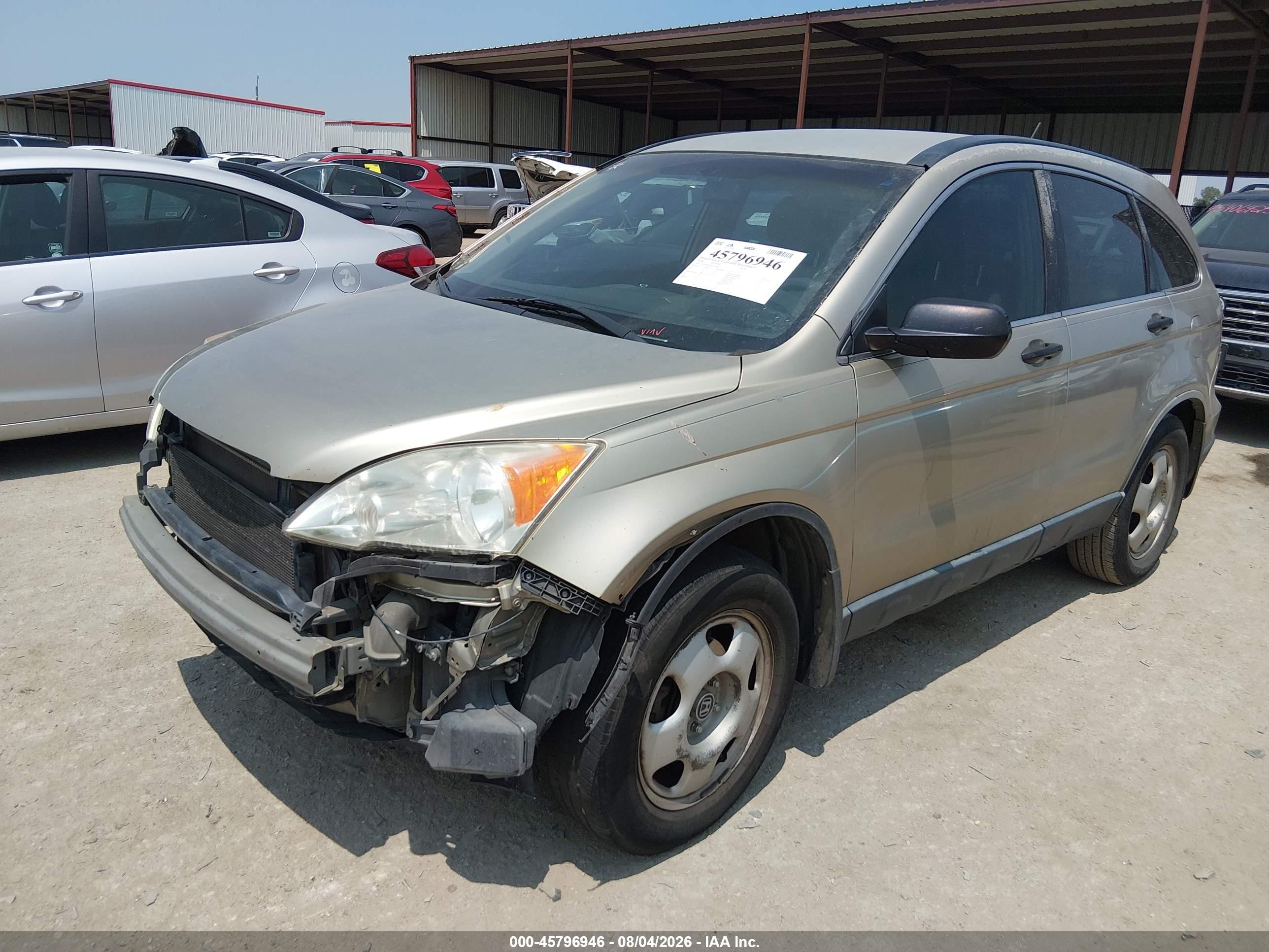 2008 Honda Cr-v Lx Gold vin: JHLRE38338C014190
