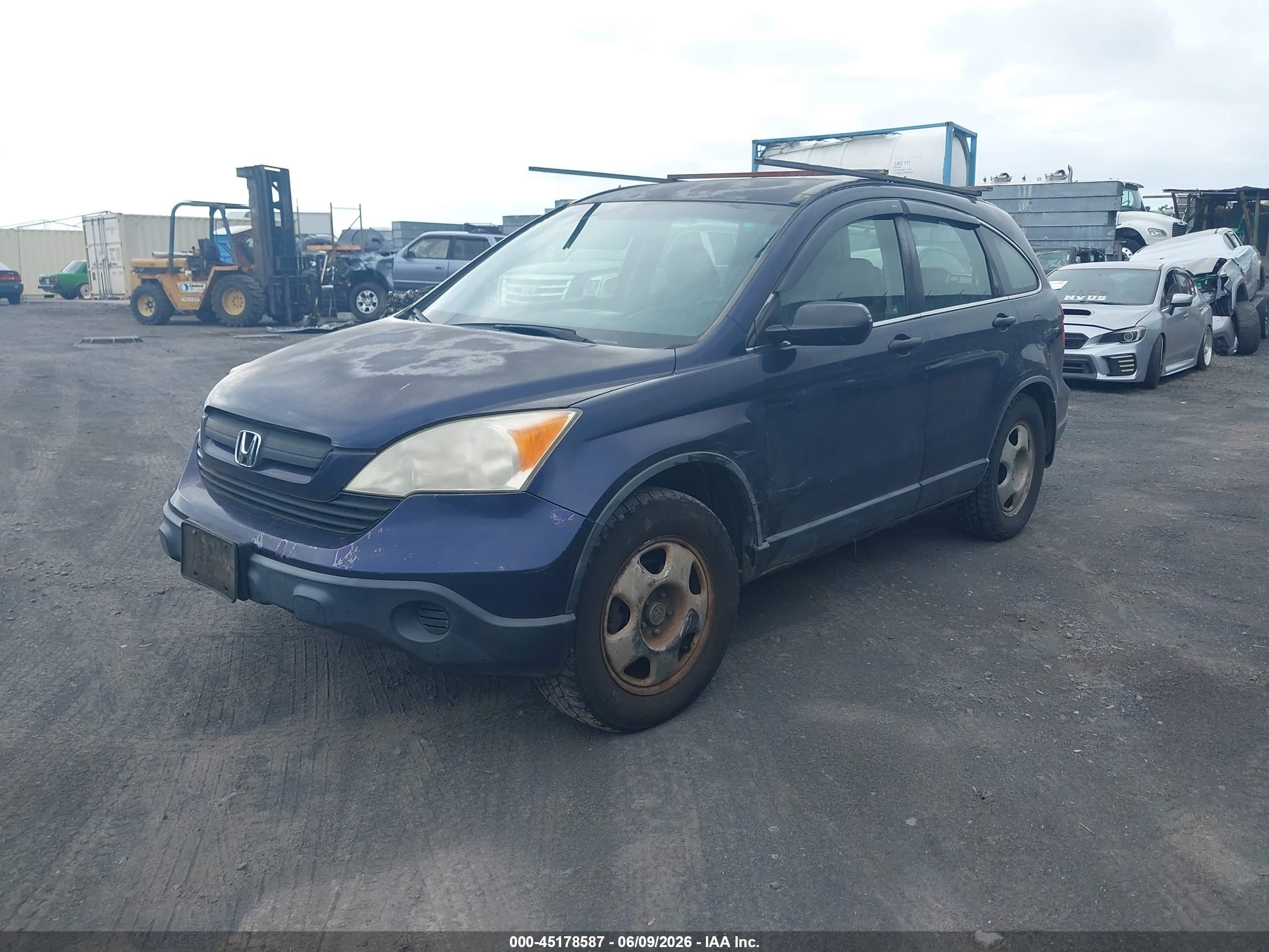 2008 Honda Cr-v Lx Blue vin: JHLRE38338C018983