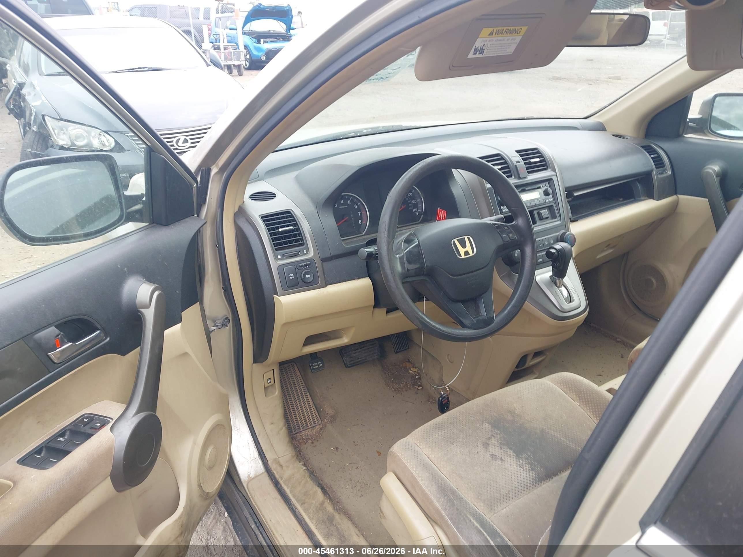 2009 Honda Cr-v Lx Gold vin: JHLRE38339C015373
