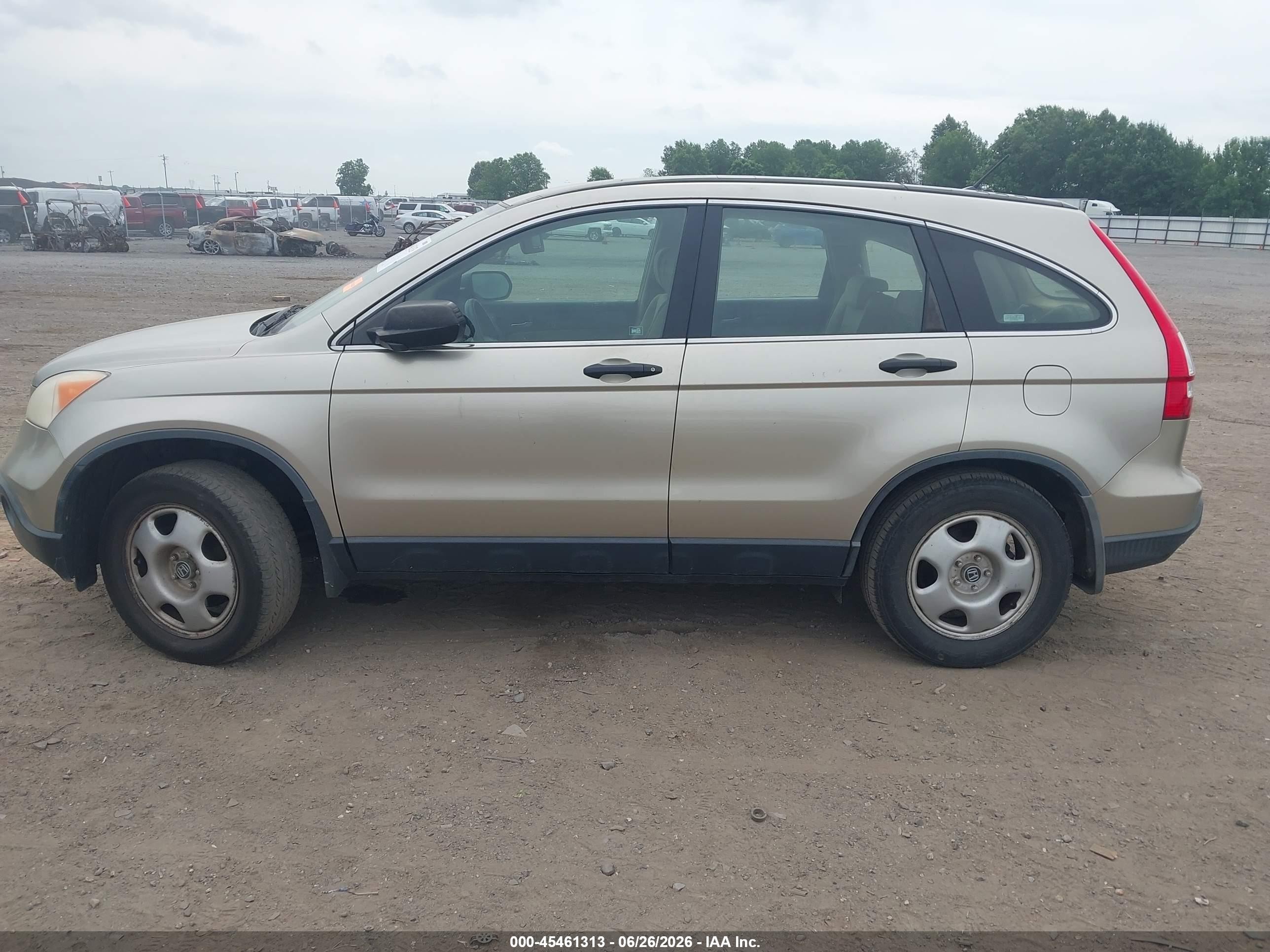 2009 Honda Cr-v Lx Gold vin: JHLRE38339C015373