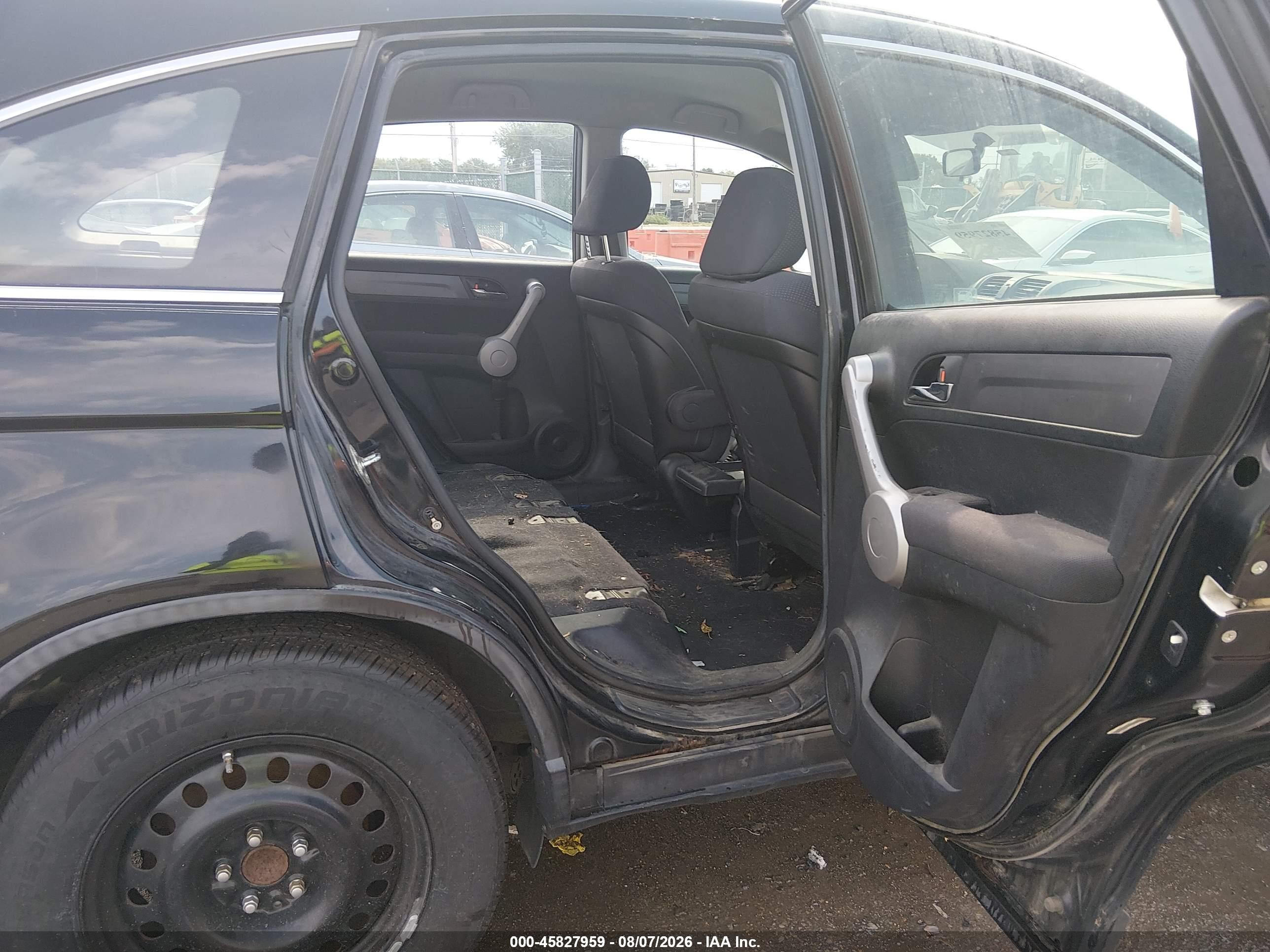 2007 Honda Cr-v Lx Black vin: JHLRE38347C033555