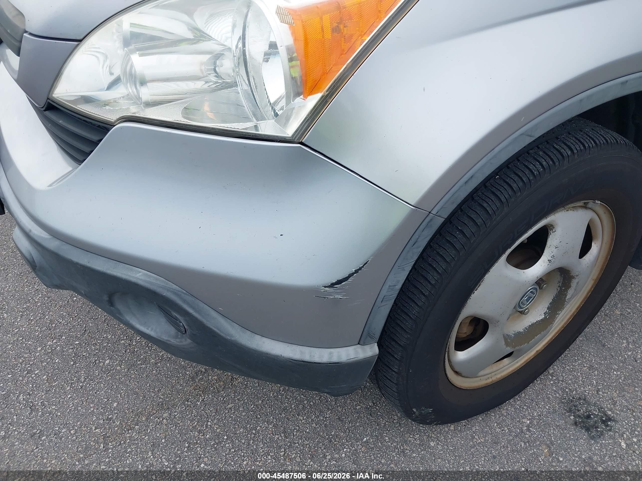 2007 Honda Cr-v Lx Silver vin: JHLRE38347C053790