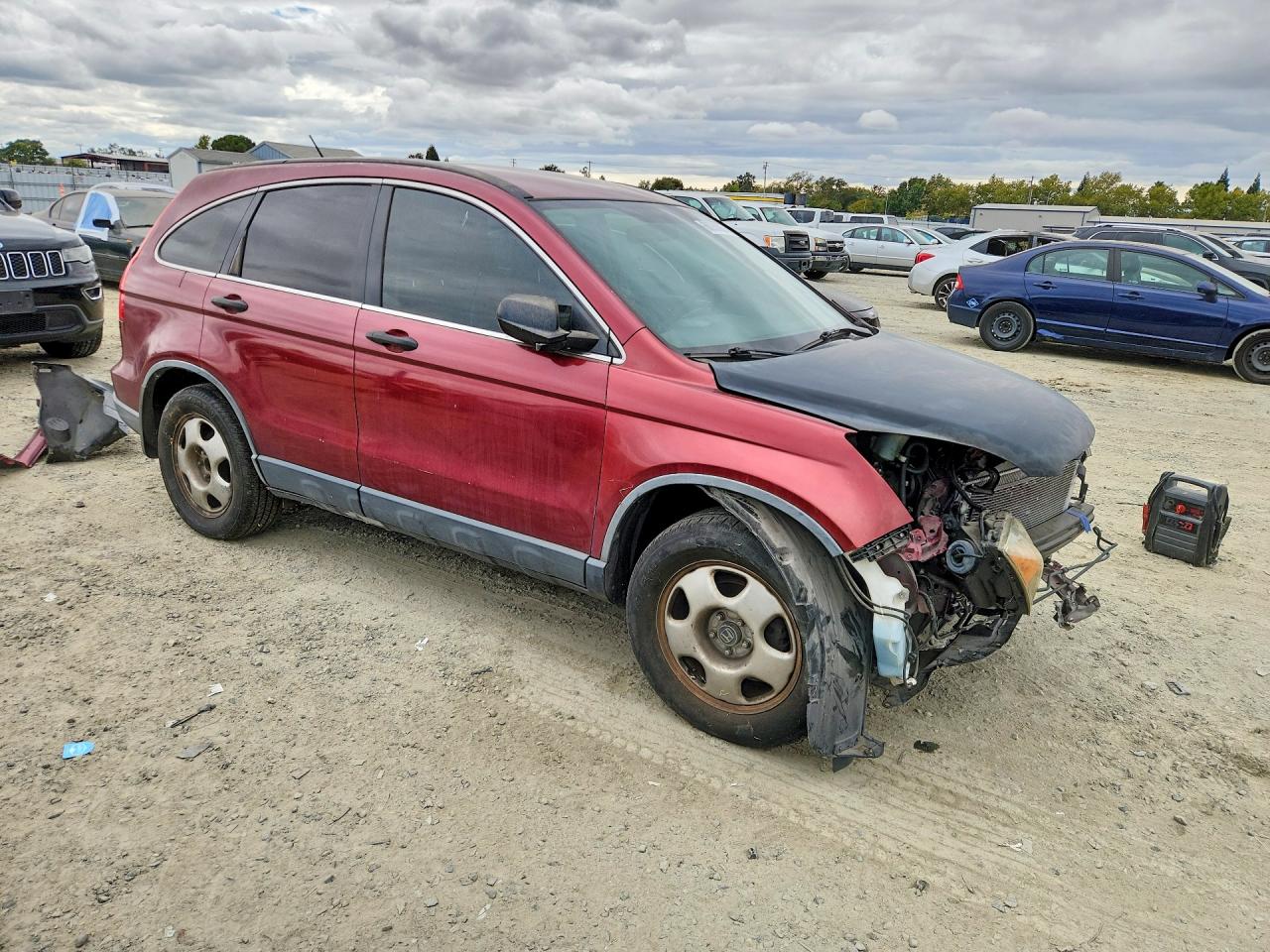 2008 Honda Cr-v Lx Red vin: JHLRE38348C056934
