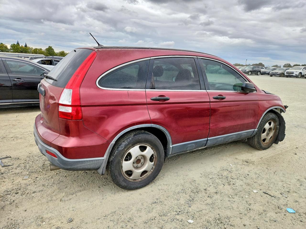 2008 Honda Cr-v Lx Red vin: JHLRE38348C056934