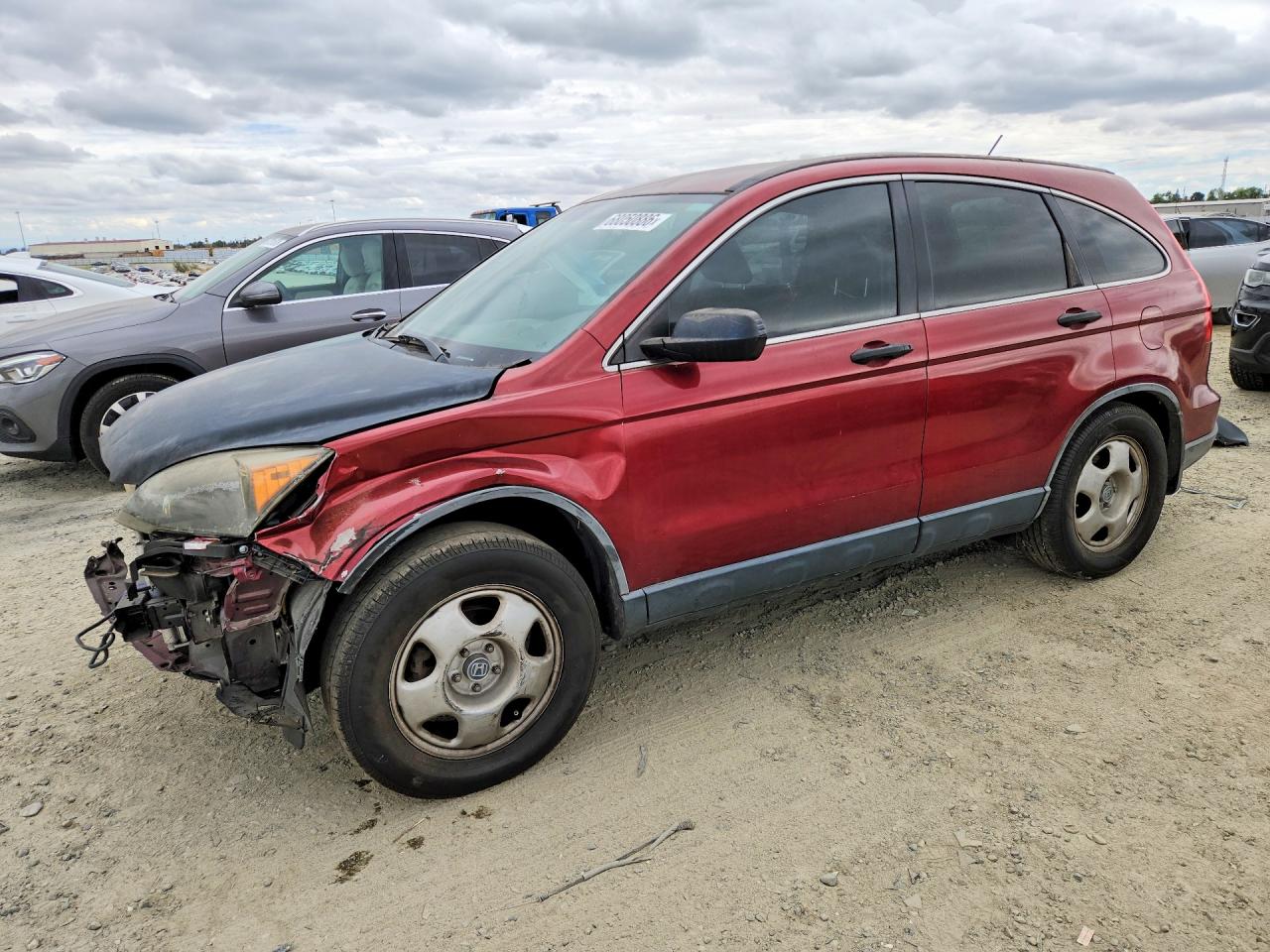 2008 Honda Cr-v Lx Red vin: JHLRE38348C056934