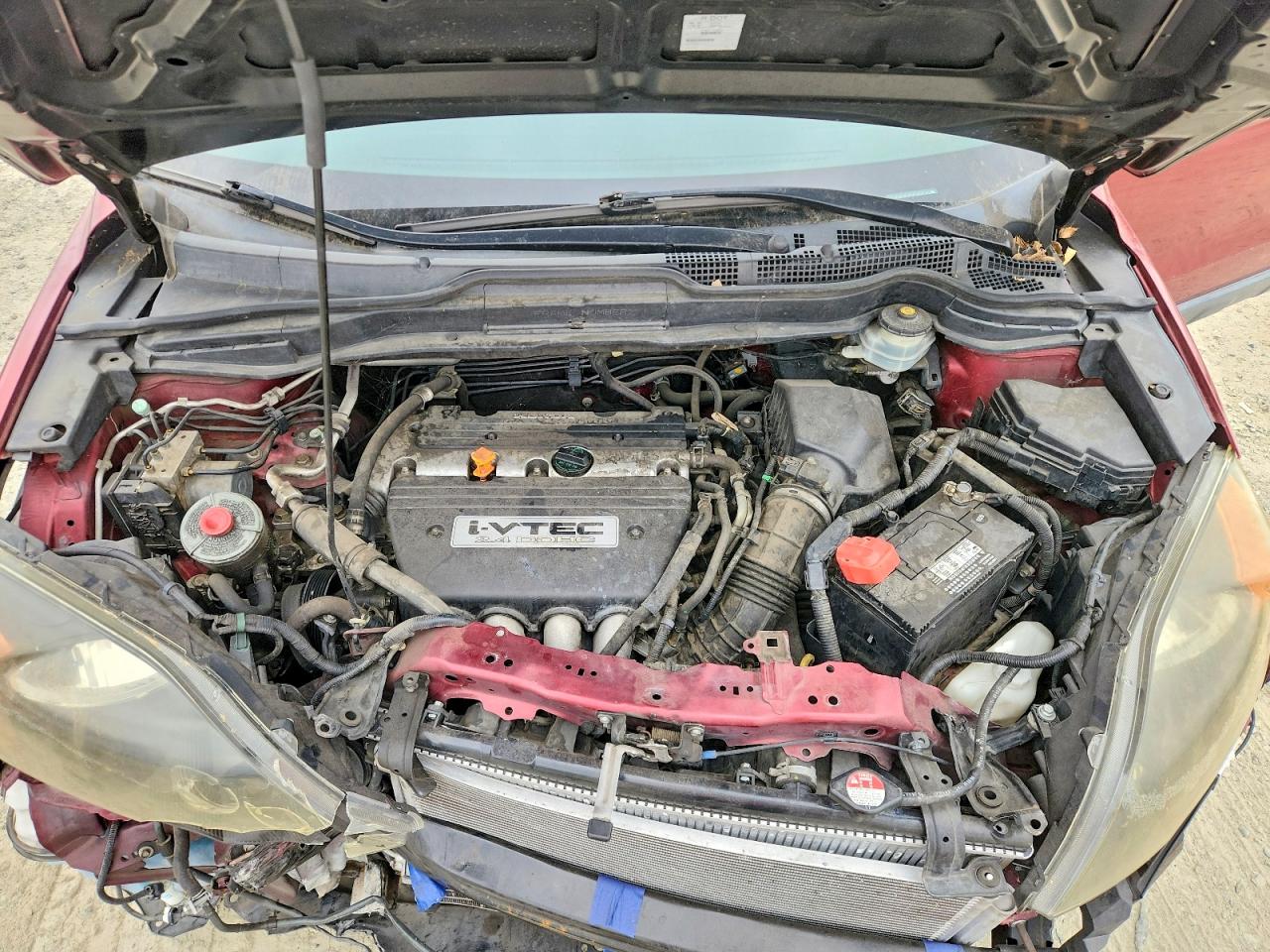 2008 Honda Cr-v Lx Red vin: JHLRE38348C056934