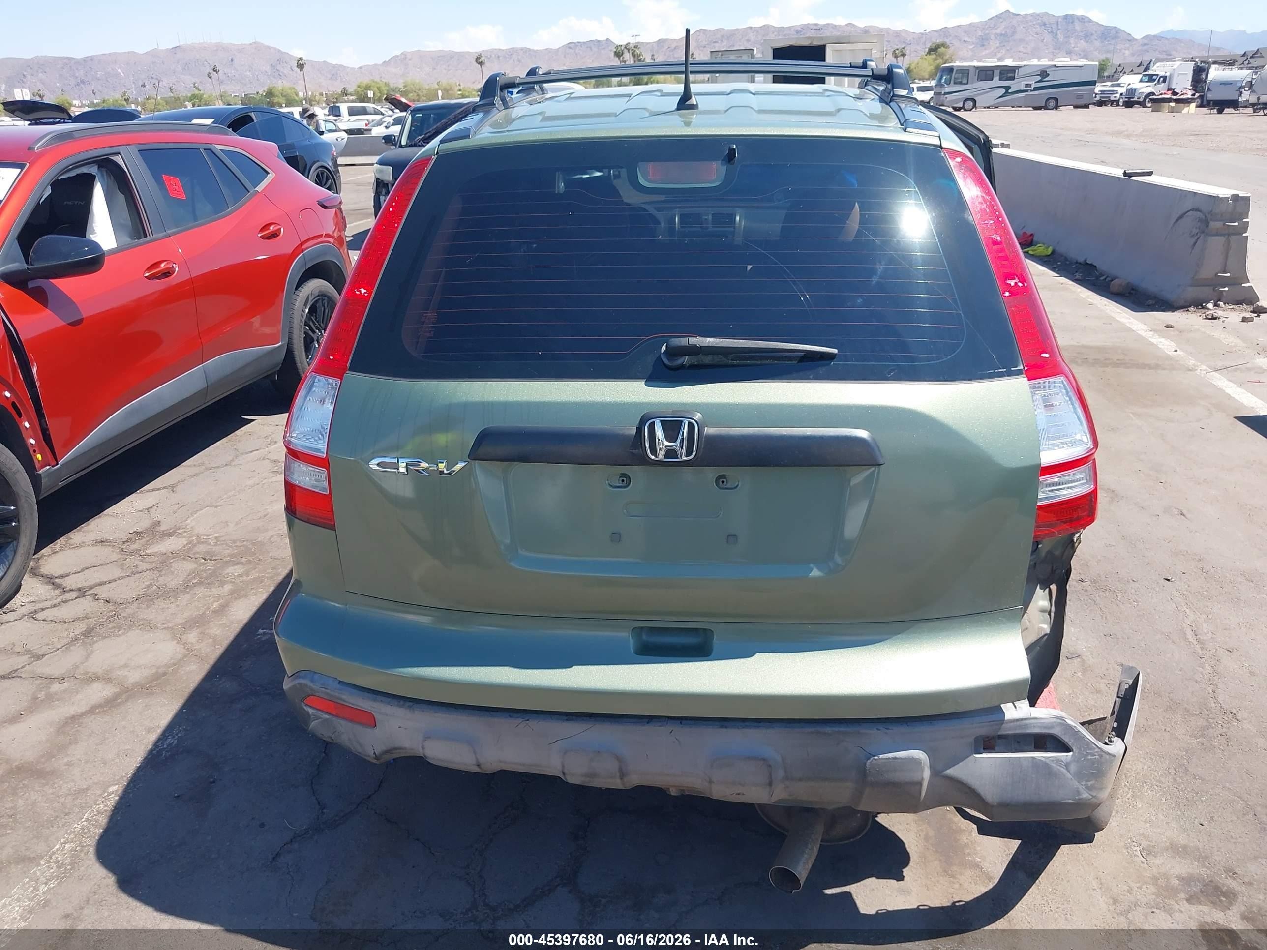 2007 Honda Cr-v Lx Green vin: JHLRE38357C017834