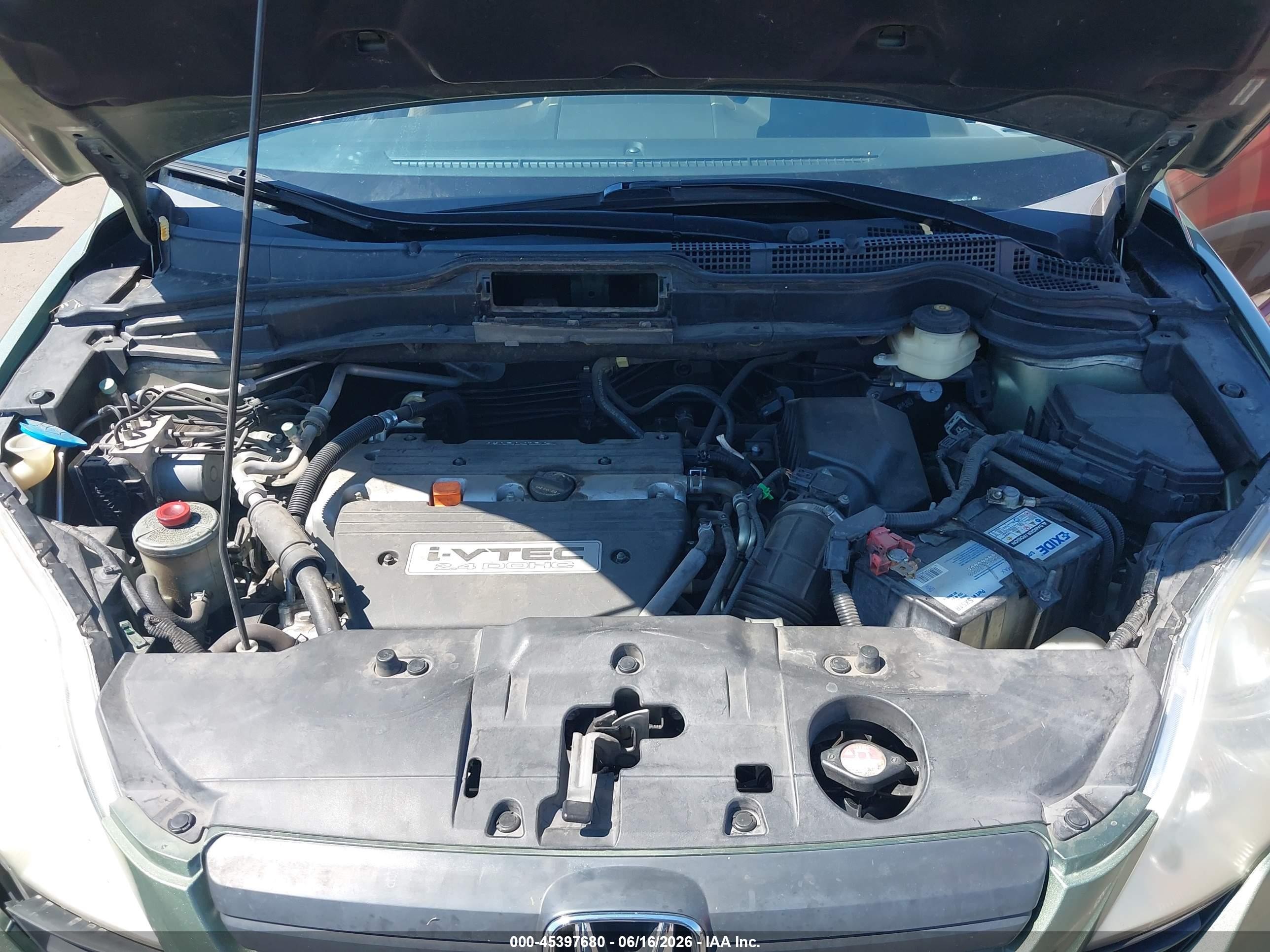 2007 Honda Cr-v Lx Green vin: JHLRE38357C017834