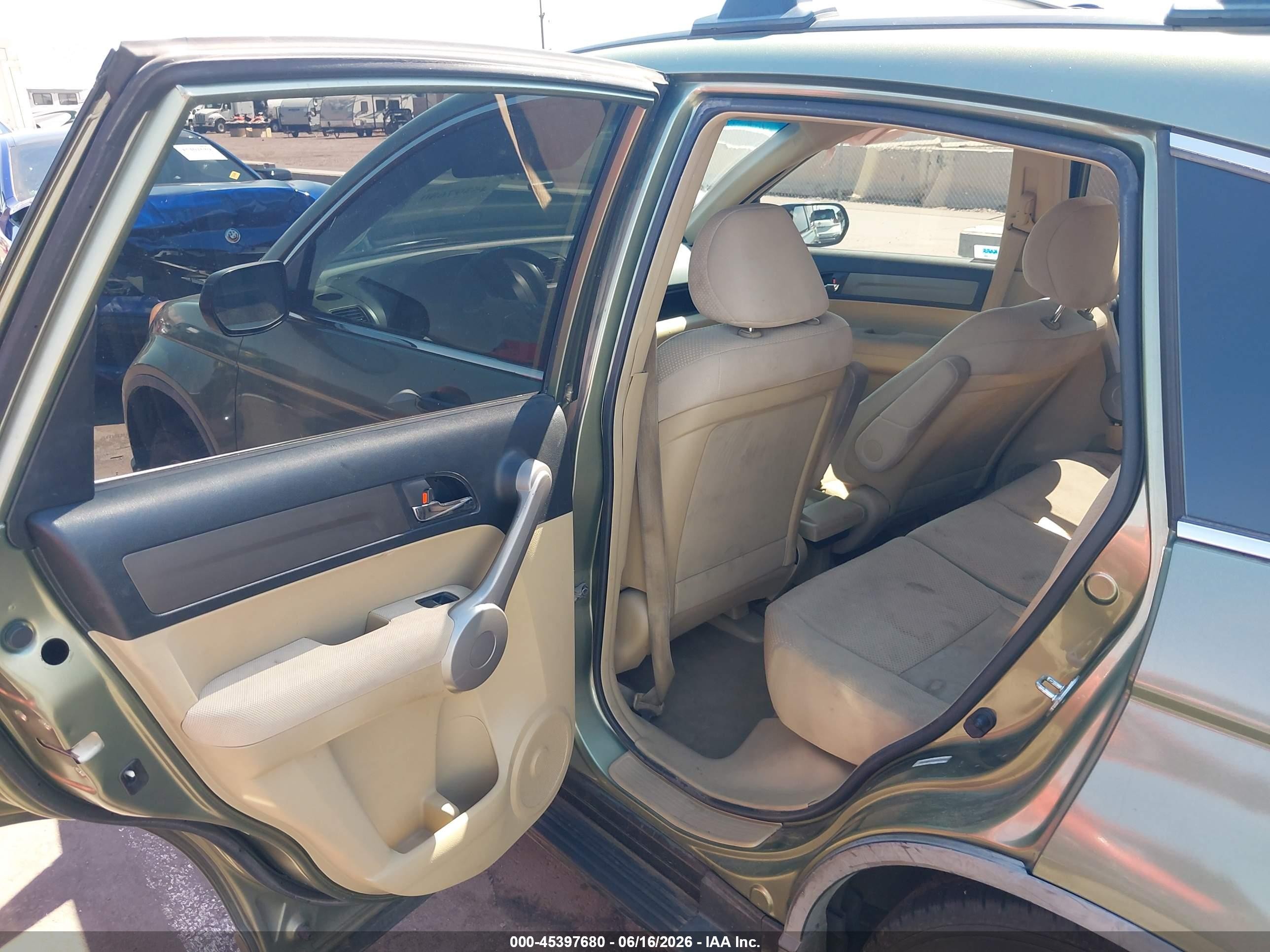 2007 Honda Cr-v Lx Green vin: JHLRE38357C017834