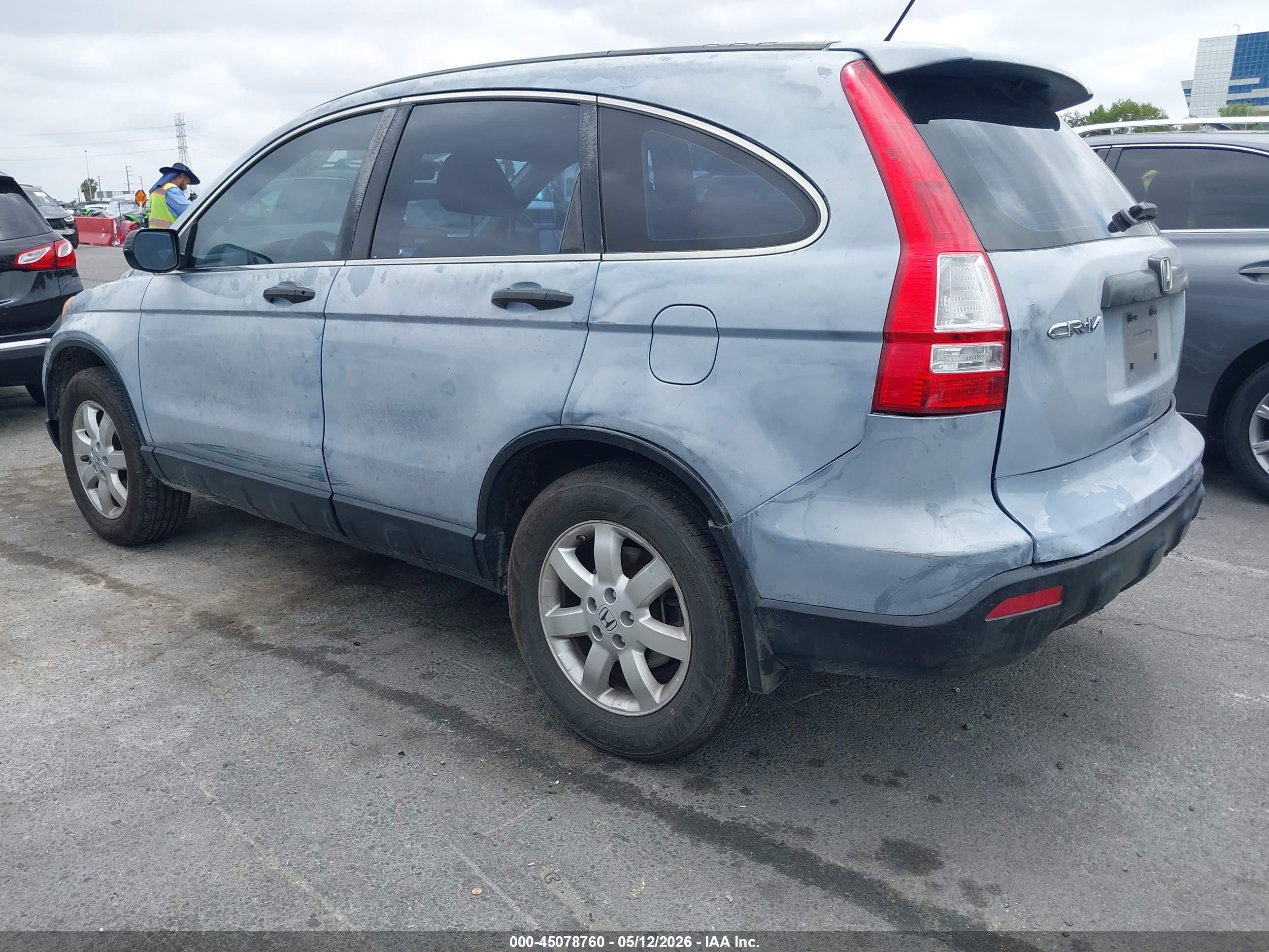 2007 Honda Cr-v Lx Light Blue vin: JHLRE38357C020846