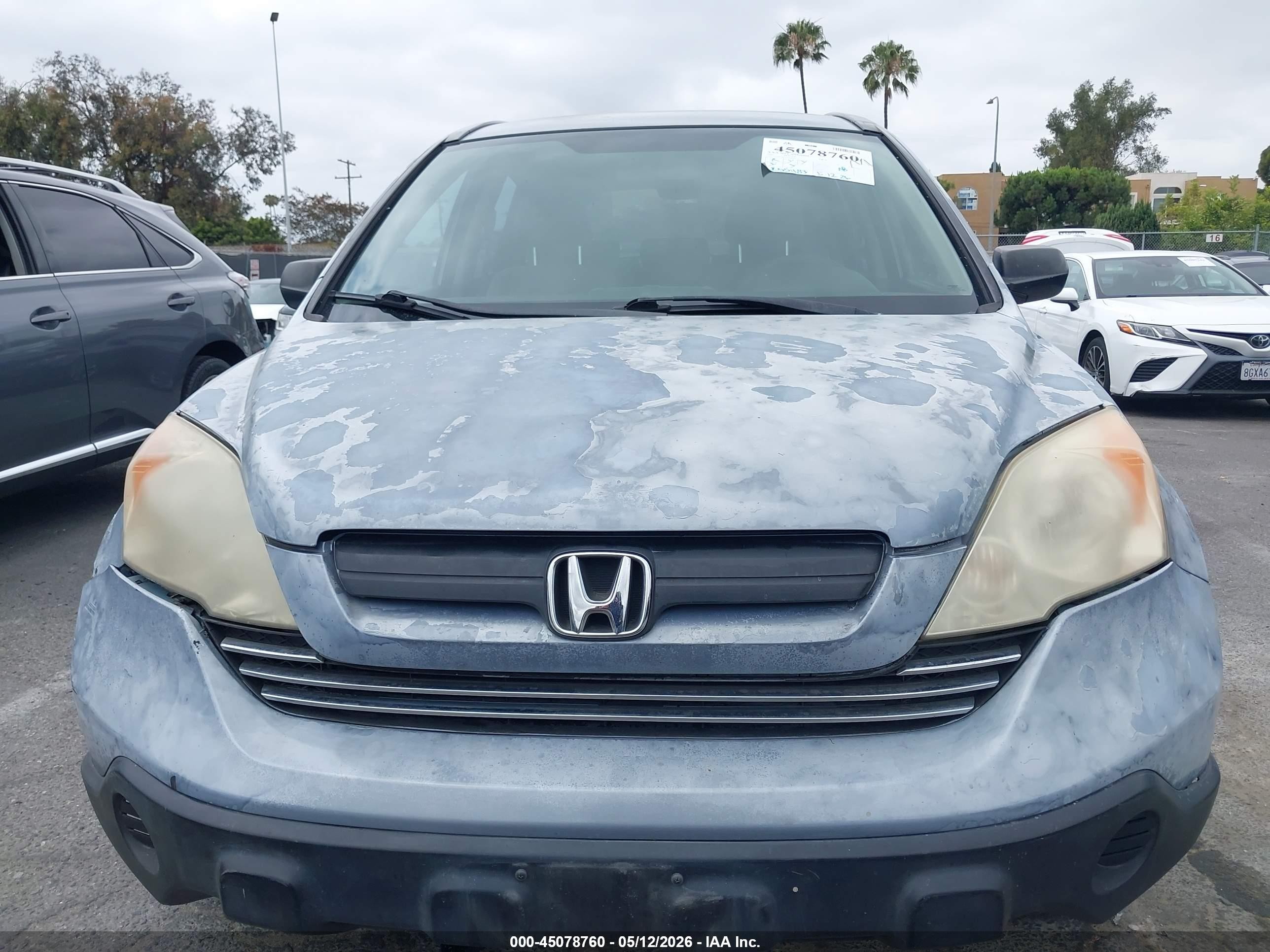 2007 Honda Cr-v Lx Light Blue vin: JHLRE38357C020846