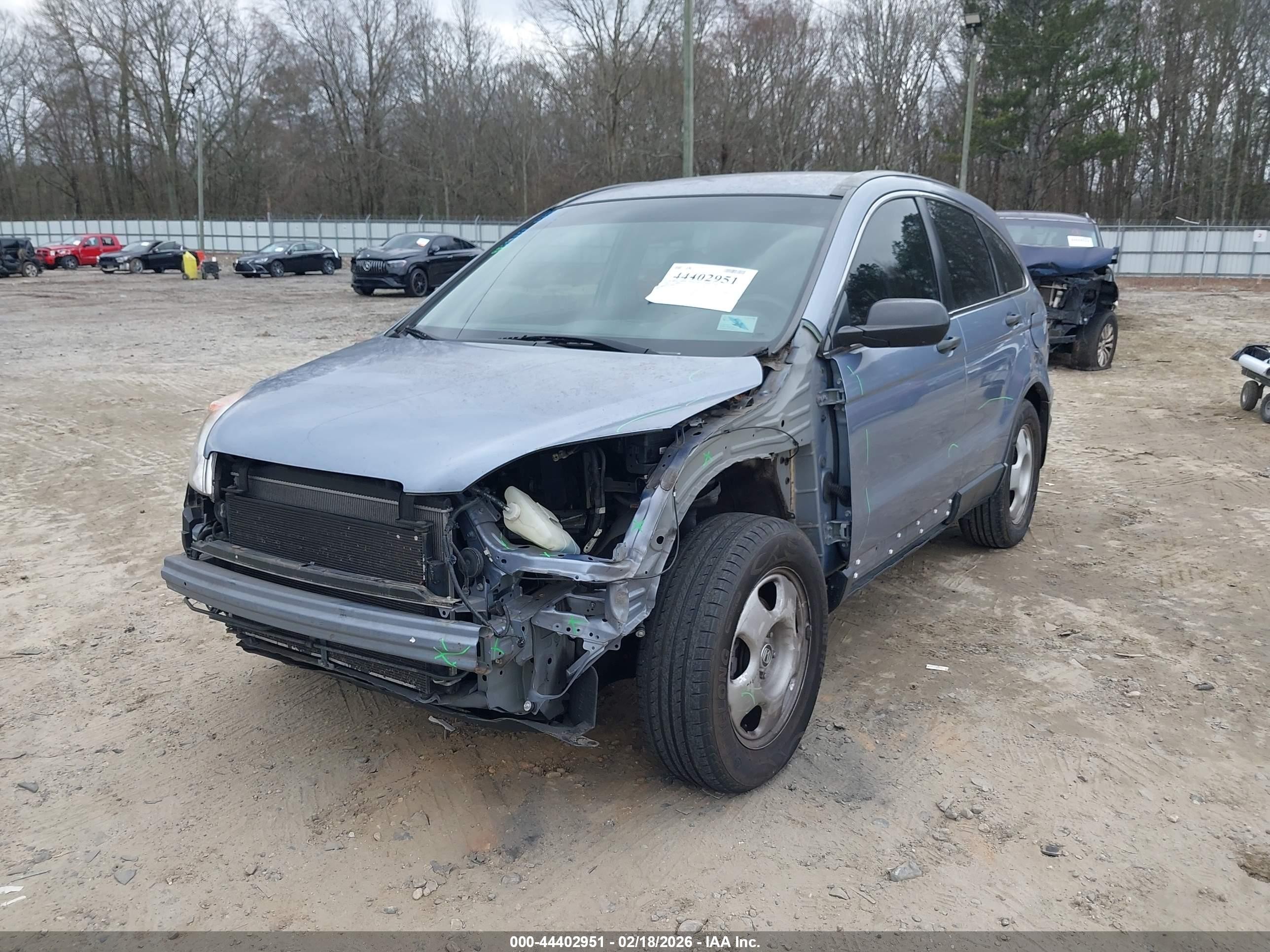 2007 Honda Cr-v Lx Blue vin: JHLRE38357C044743