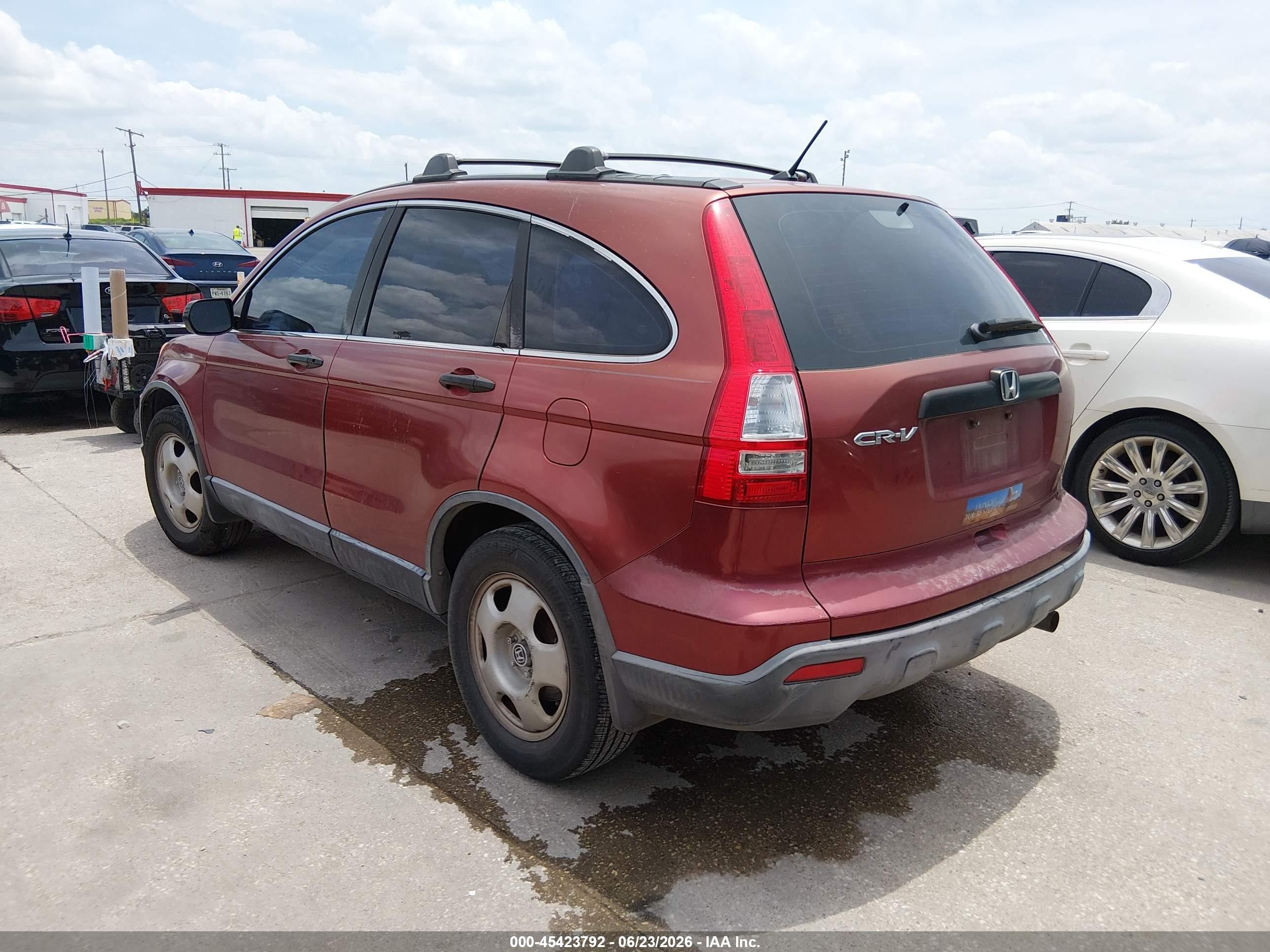 2007 Honda Cr-v Lx Red vin: JHLRE38357C077595