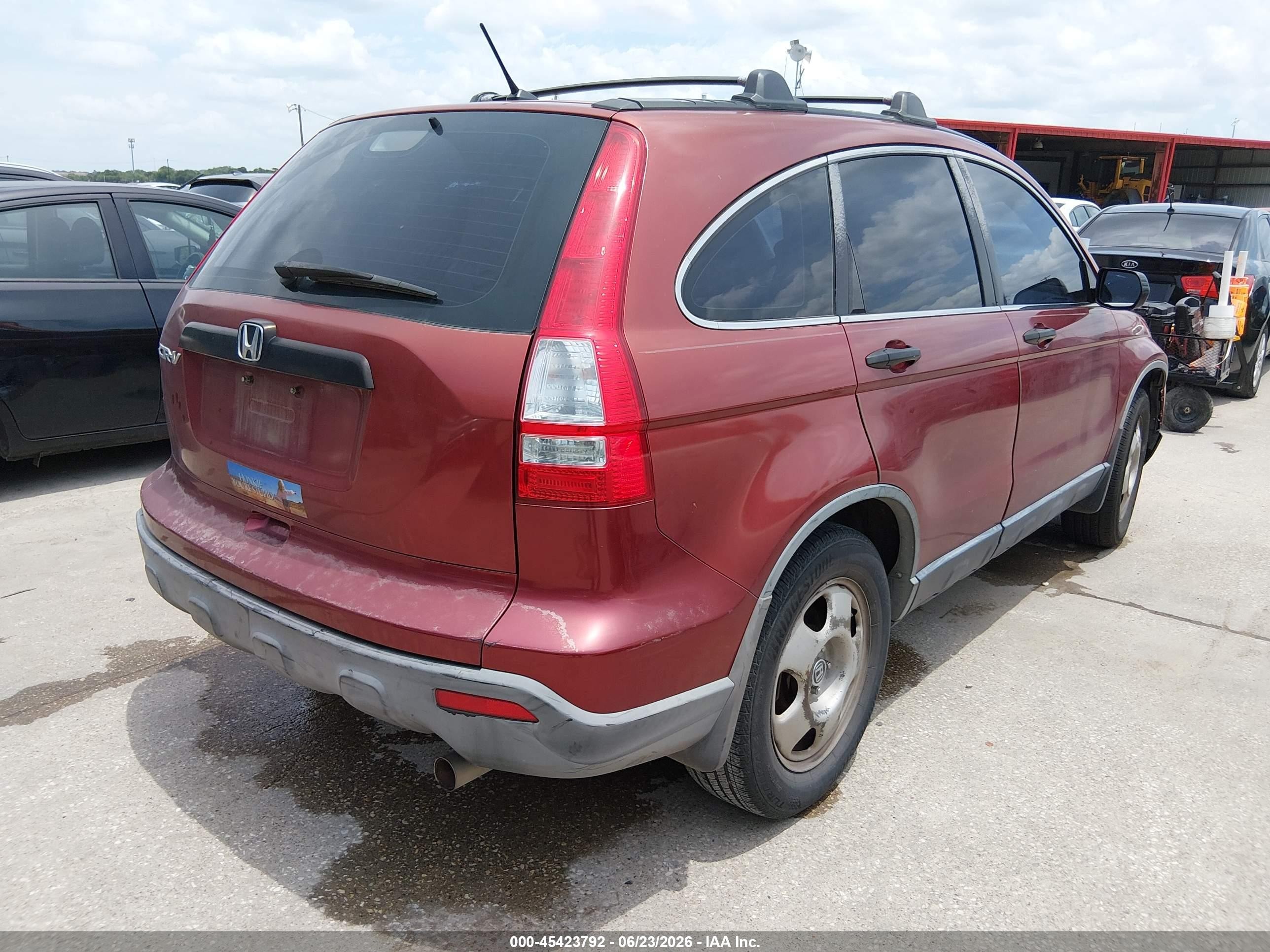 2007 Honda Cr-v Lx Red vin: JHLRE38357C077595