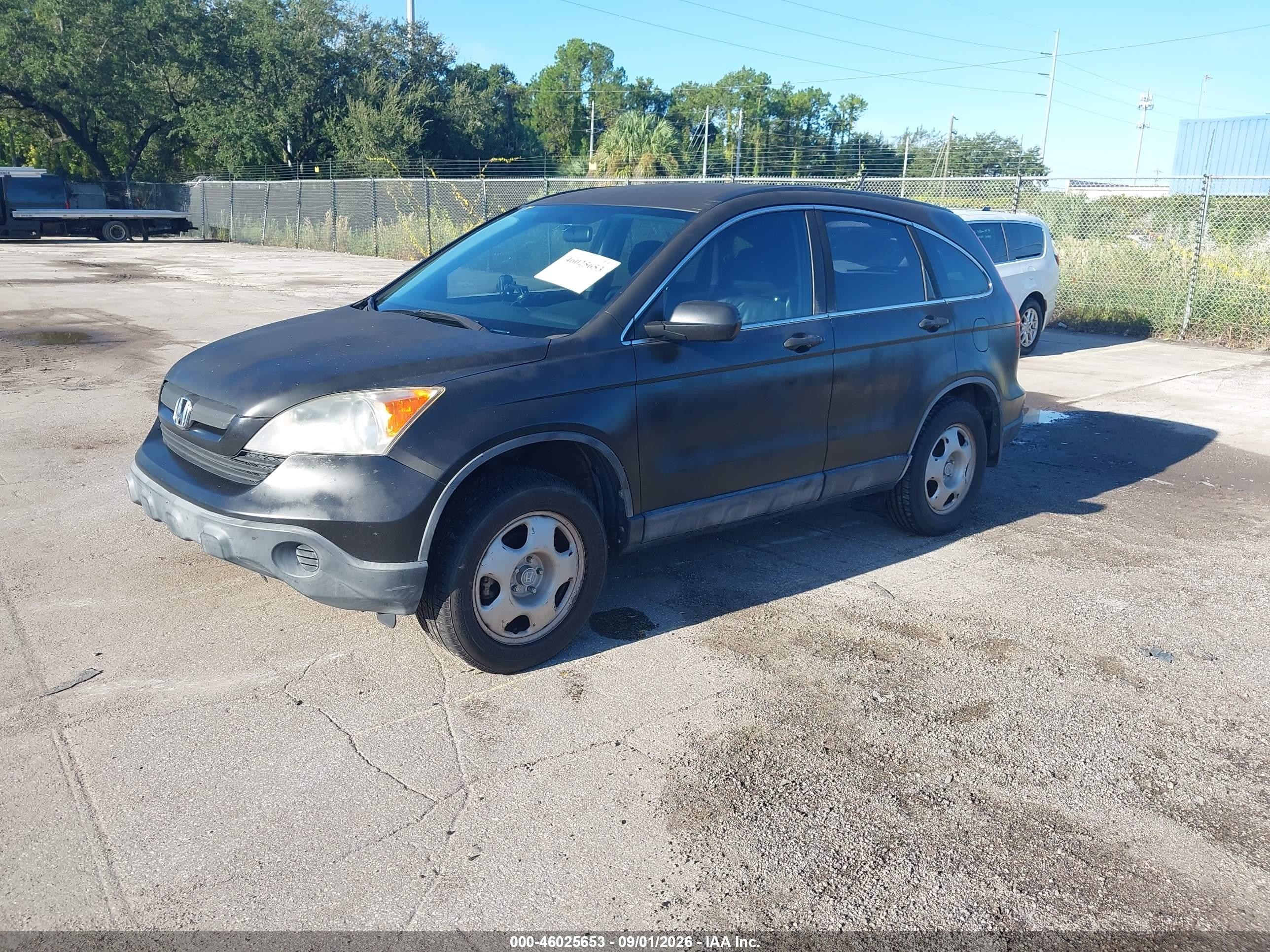 2008 Honda Cr-v Lx Black vin: JHLRE38358C006415