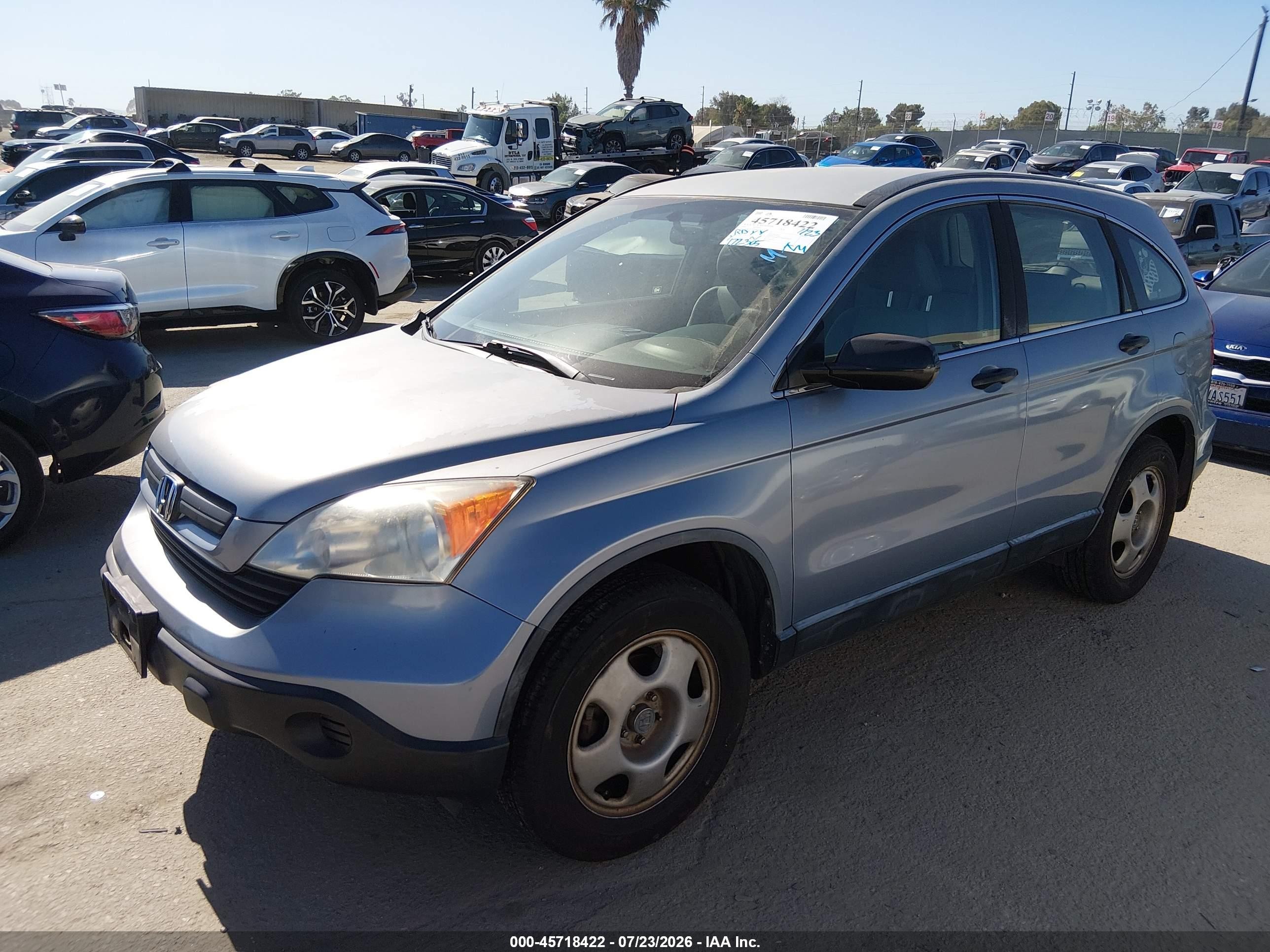 2008 Honda Cr-v Lx Light Blue vin: JHLRE38358C006625