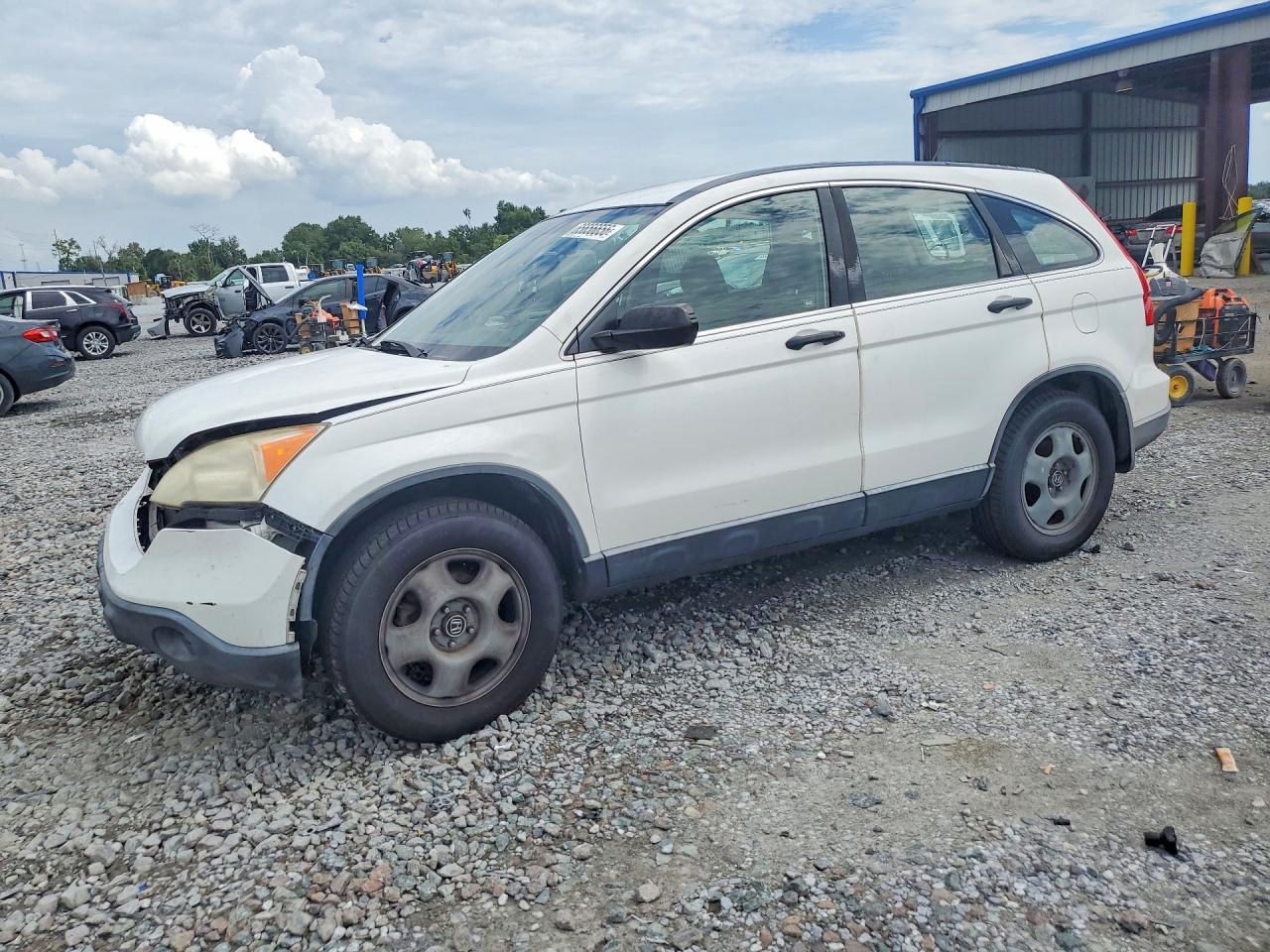 2008 Honda Cr-v Lx White vin: JHLRE38358C012263
