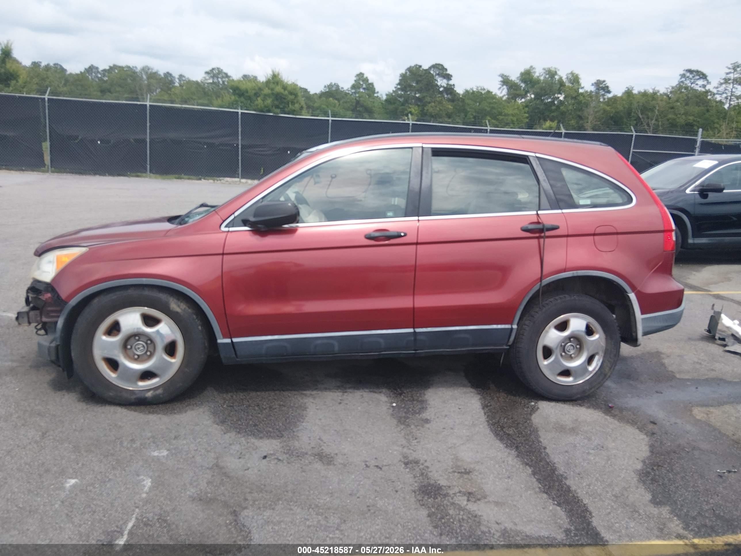 2008 Honda Cr-v Lx Burgundy vin: JHLRE38358C012649